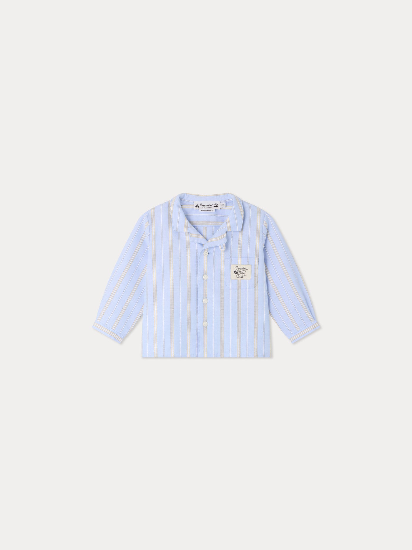 Maxime baby shirt with stripes in organic cotton