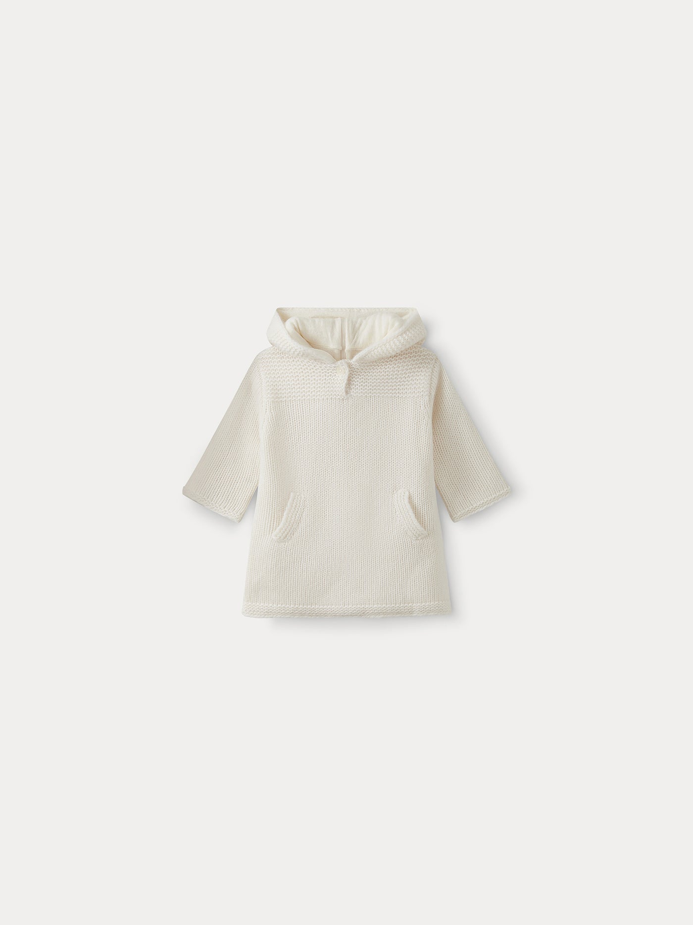 Cashmere Burnoose for Baby milk white