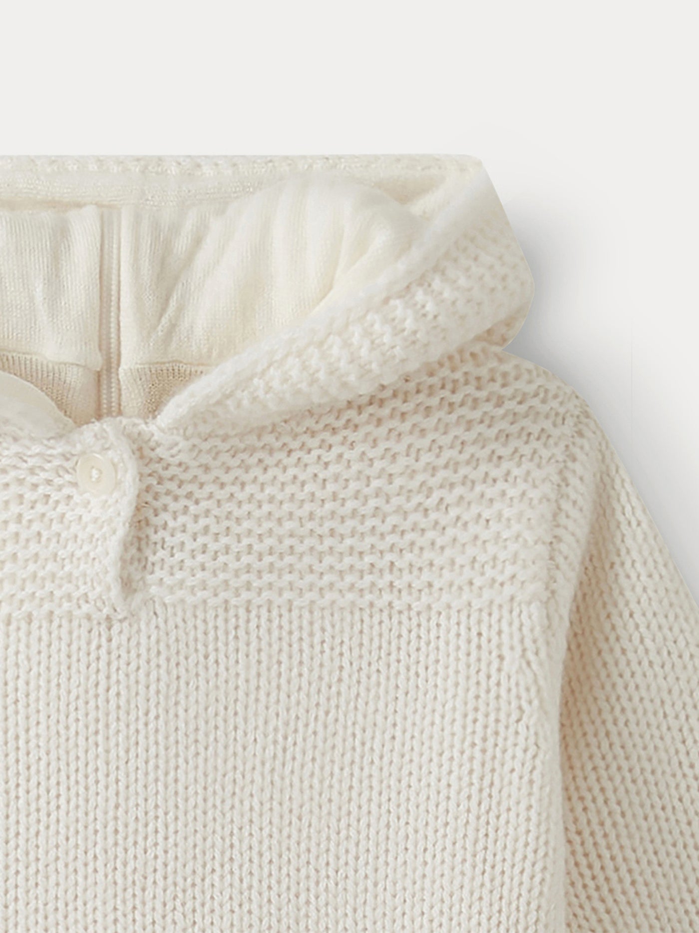 Cashmere Burnoose for Baby milk white