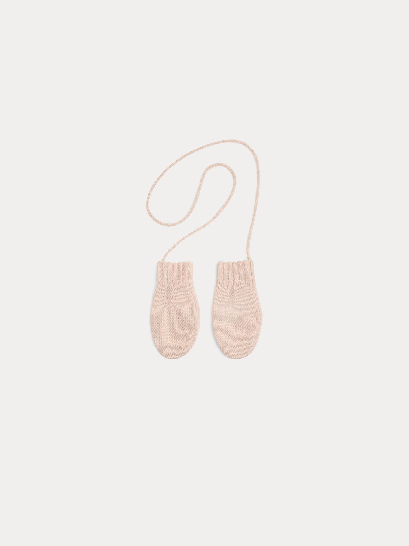 Babies' mittens pale pink