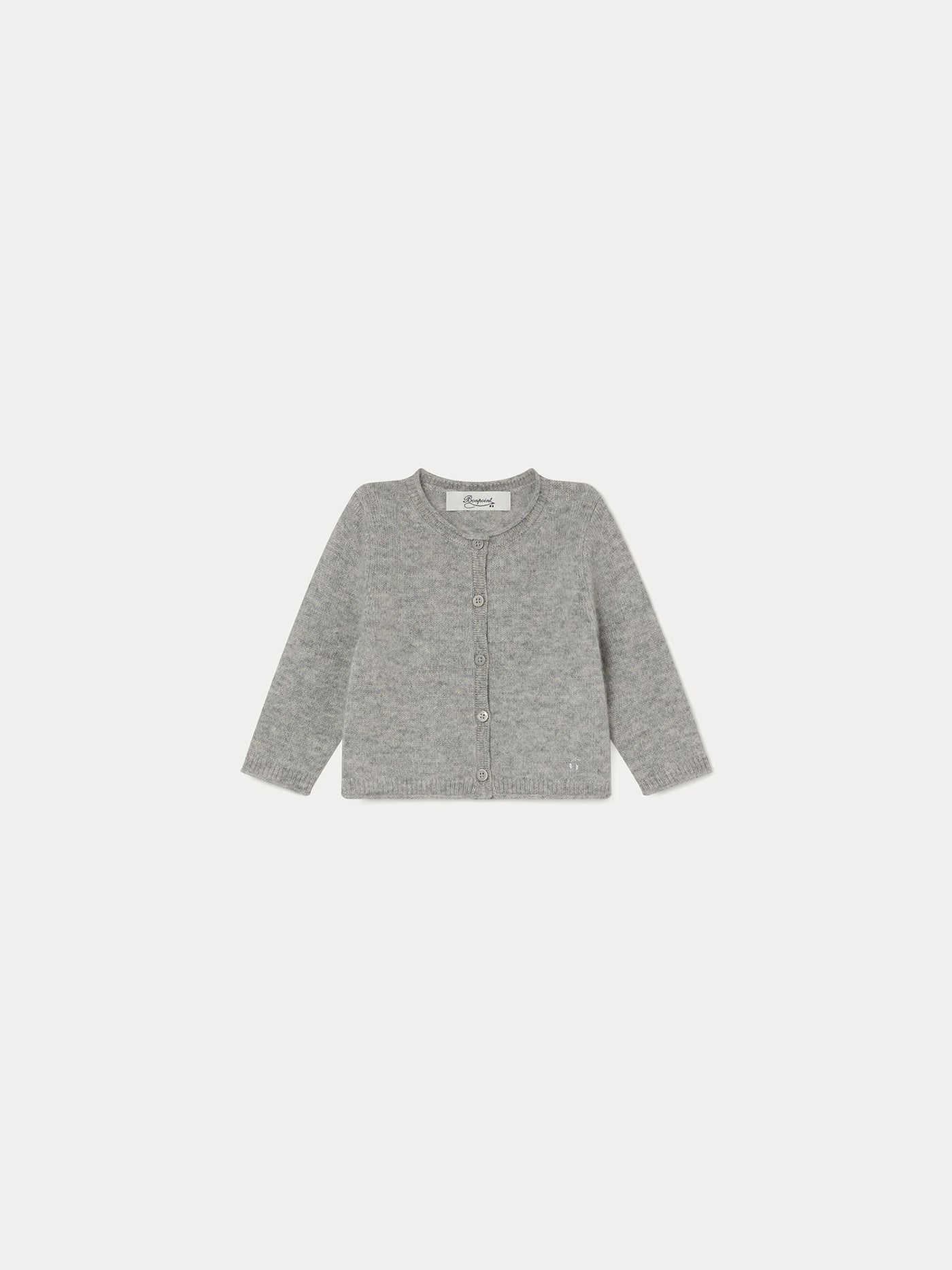 Cashmere Cardigan for Baby heathered gray