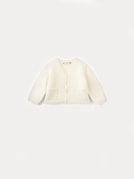 トップス BABY CASHMERE KNIT CARDIGAN Baby Cashmere Cardigan milk white | baby girl sweaters and