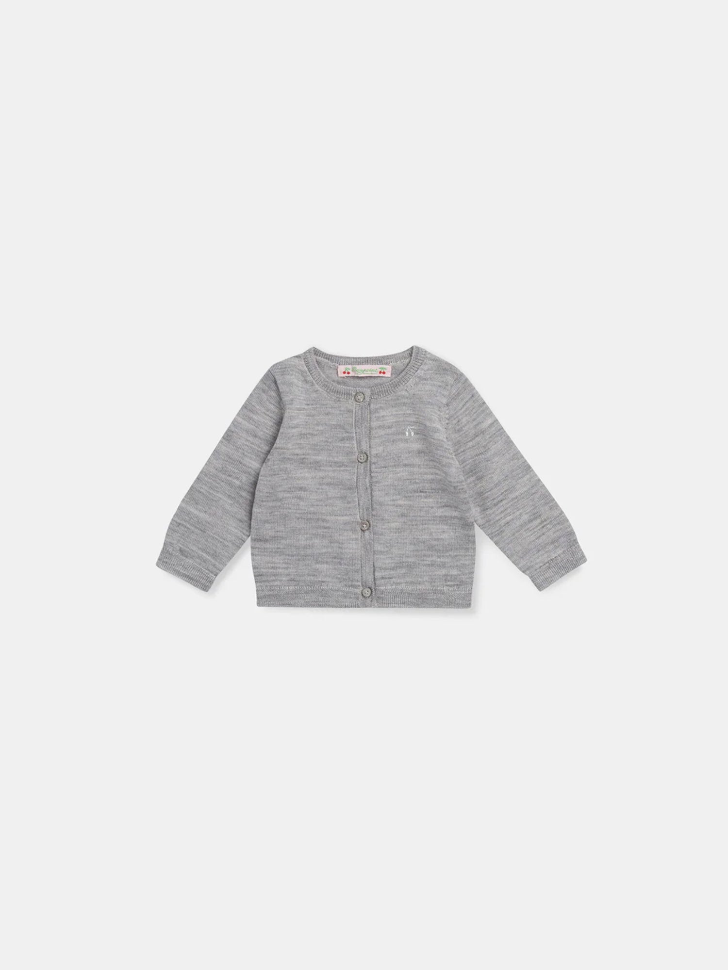 Bonpoint Gray Lightweight Varsity Cardigan for 18 month cheapest old