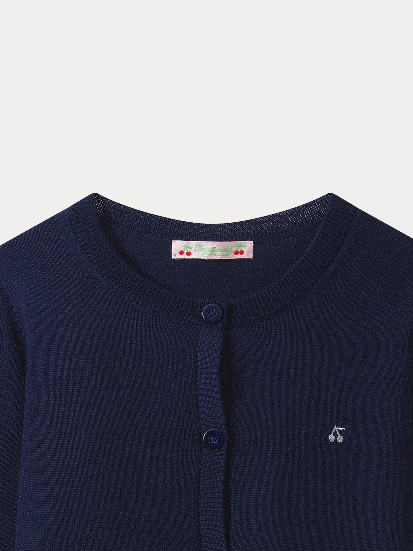 Cardigan navy in merino wool
