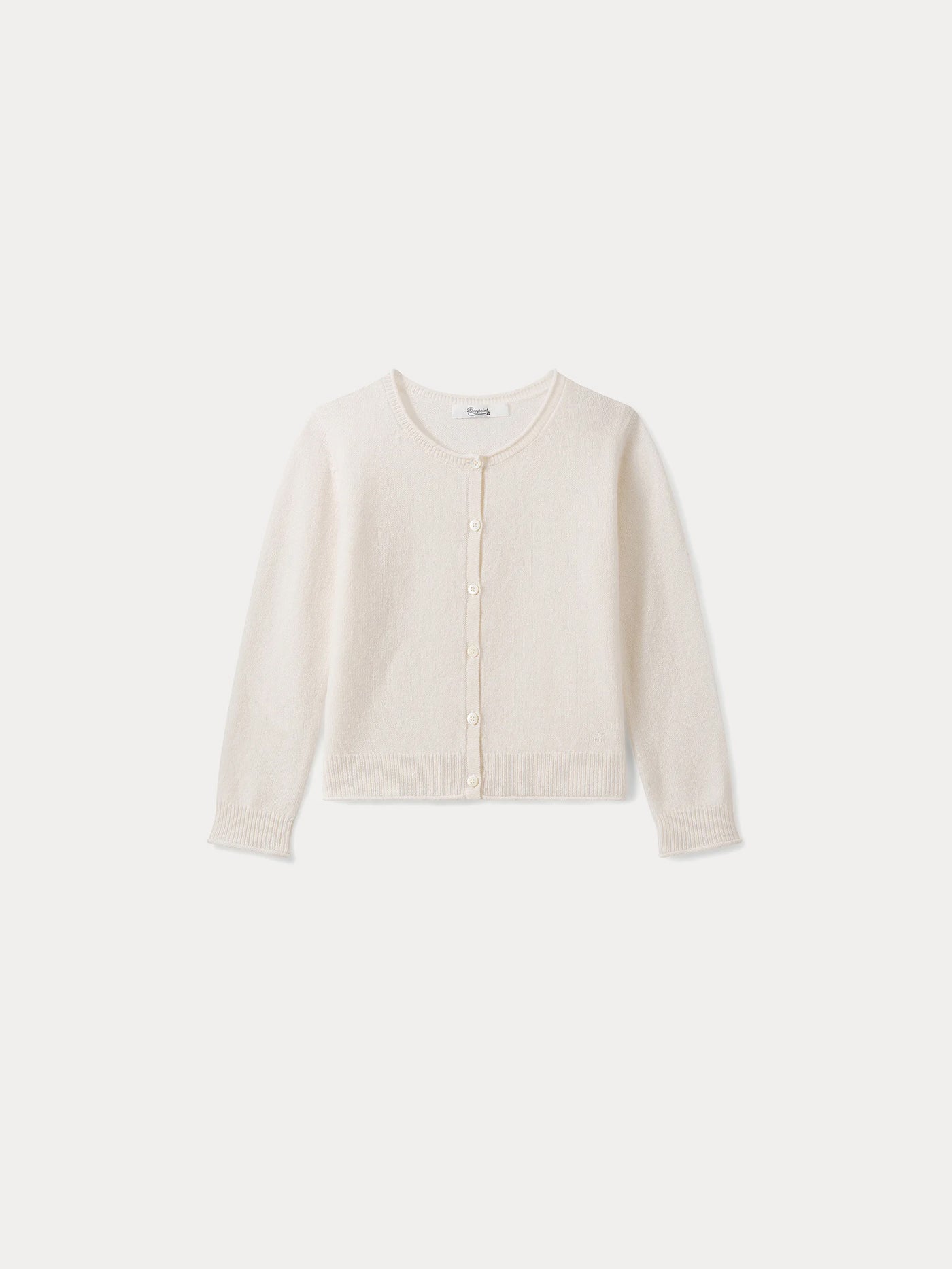 Girls' Cashmere Cardigan milk white