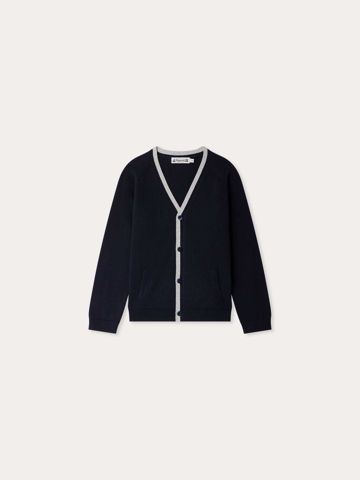Cardigan navy with stripes