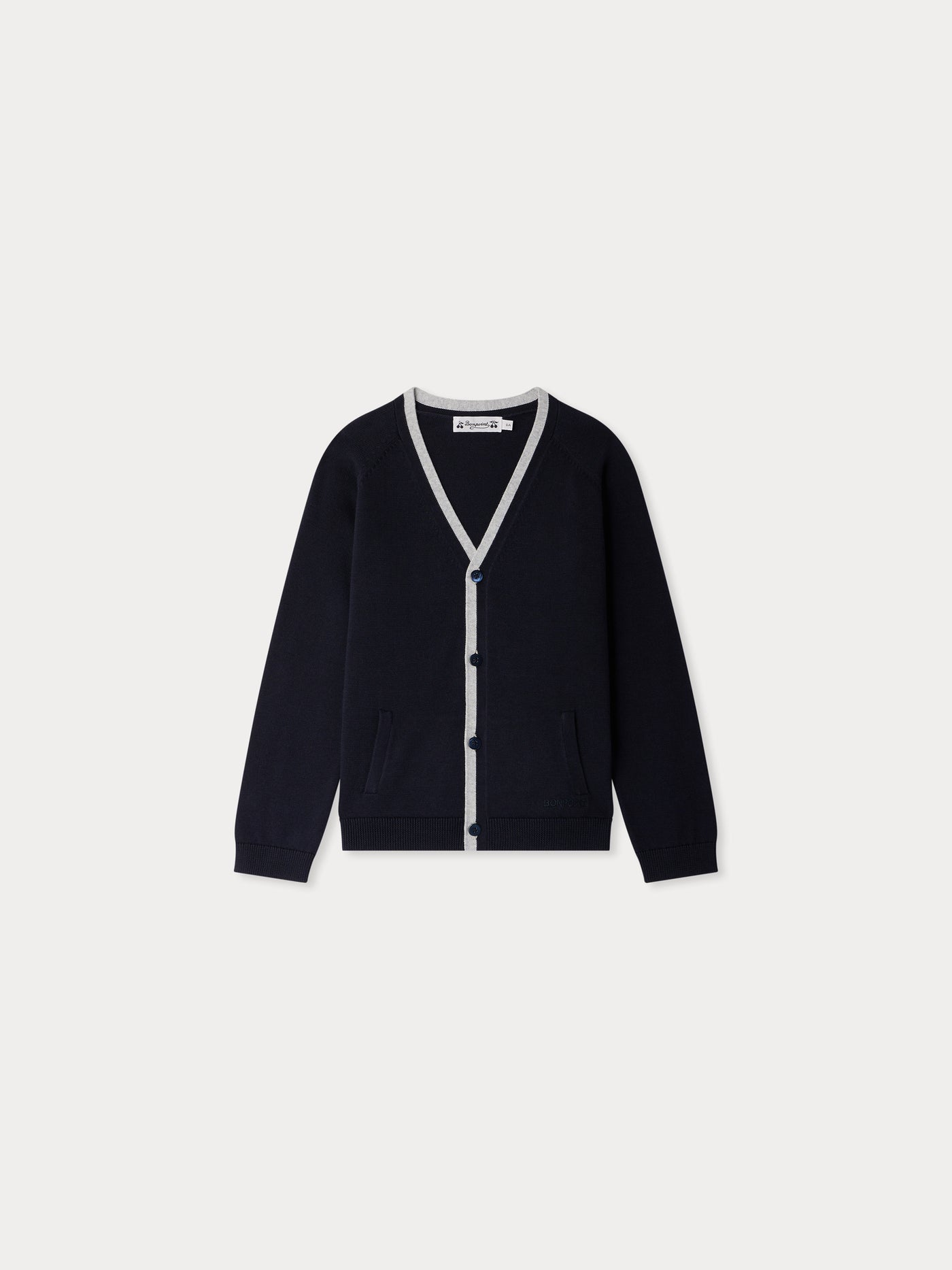 Cardigan navy with stripes