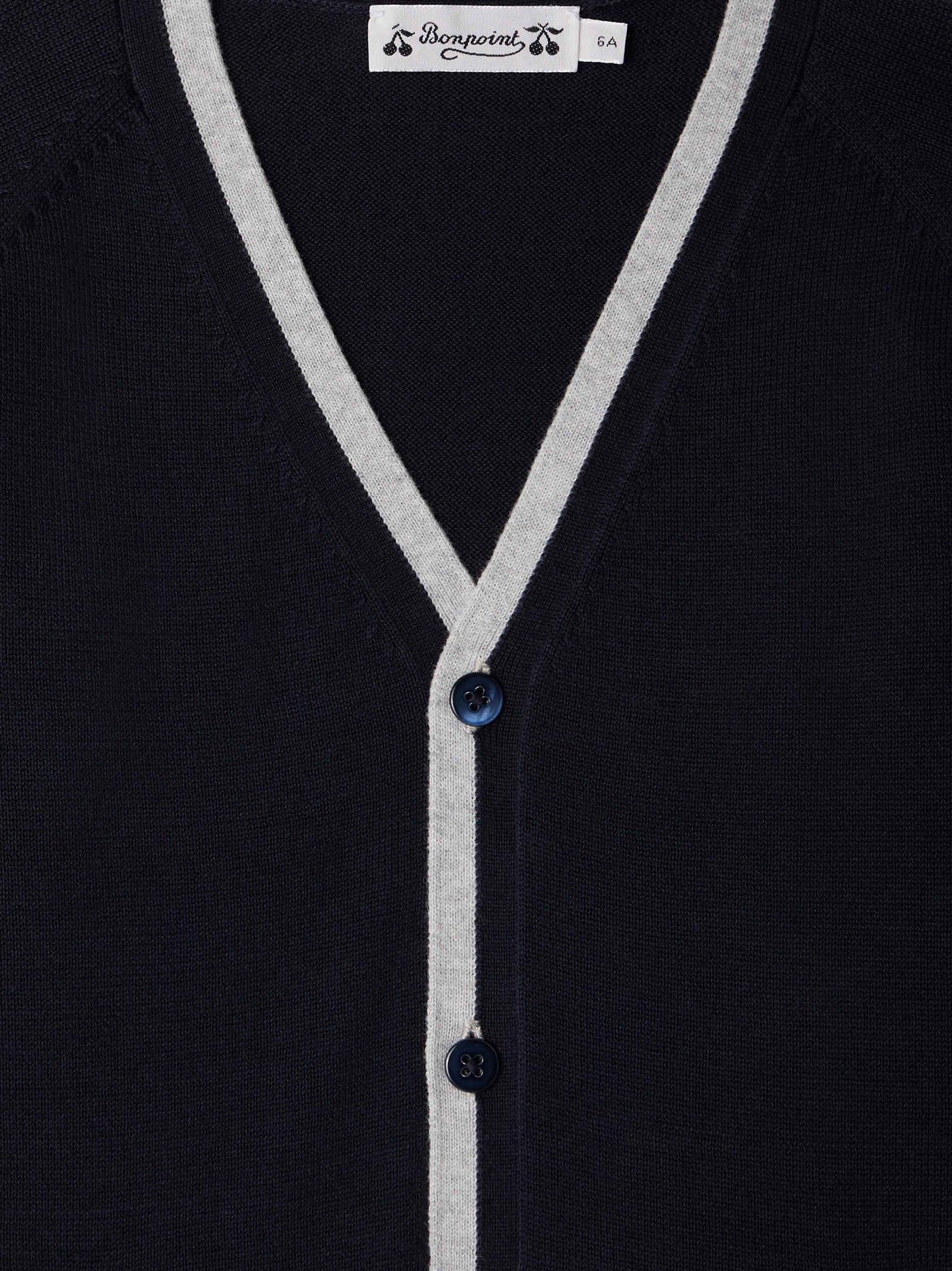 Cardigan navy with stripes