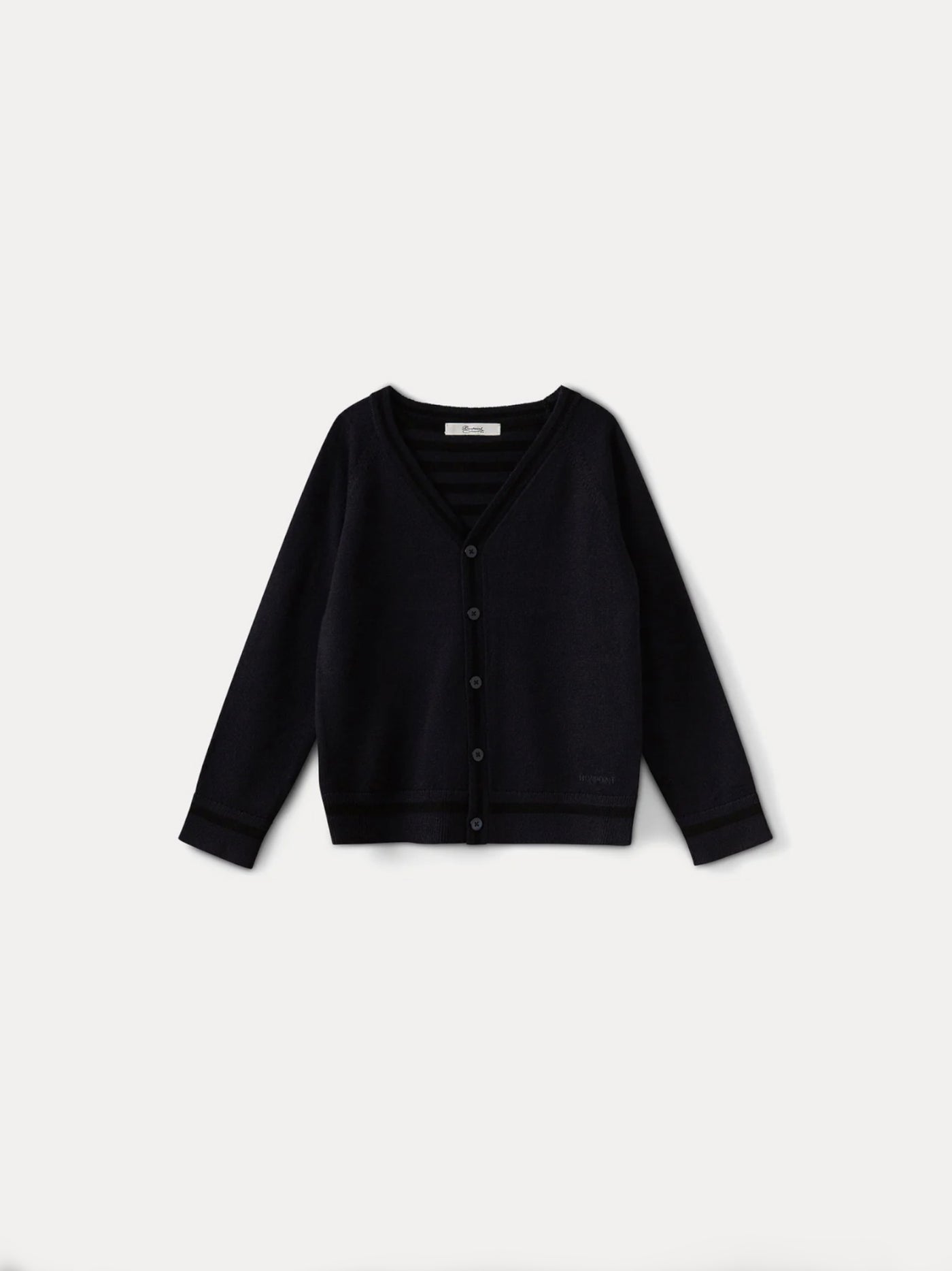 Boys' Merino Wool Cardigan navy