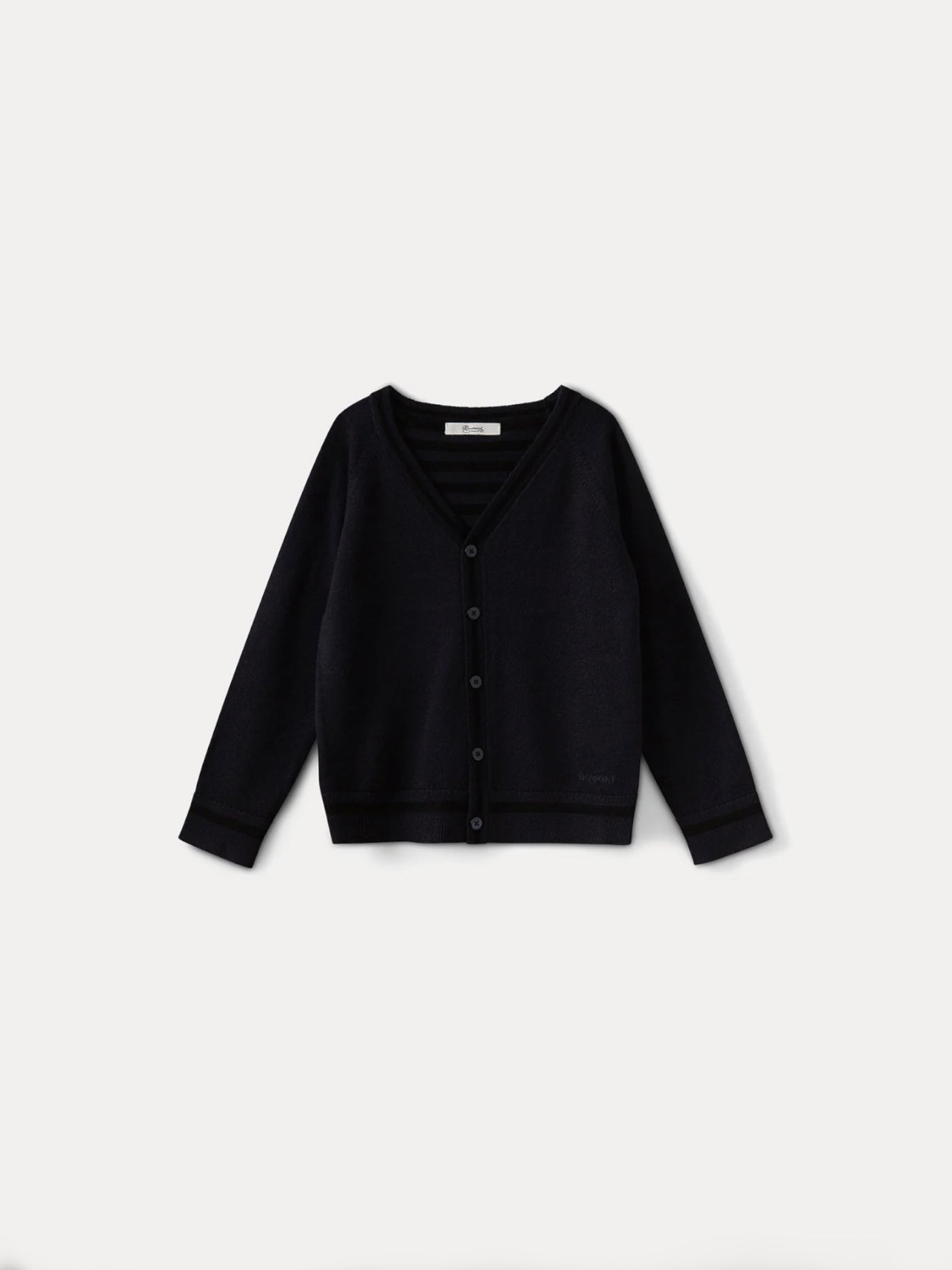 Boys' Merino Wool Cardigan navy