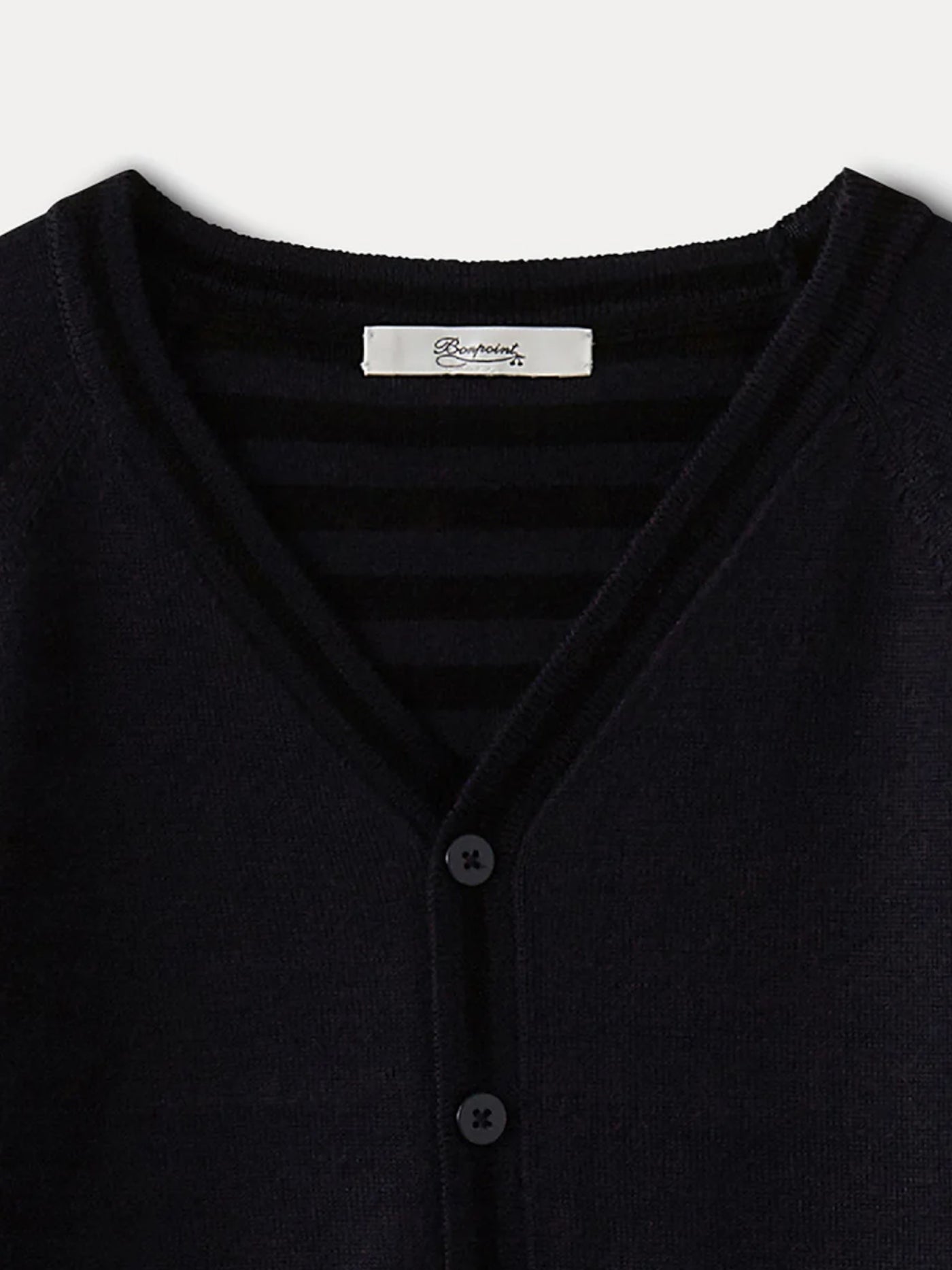 Boys' Merino Wool Cardigan navy
