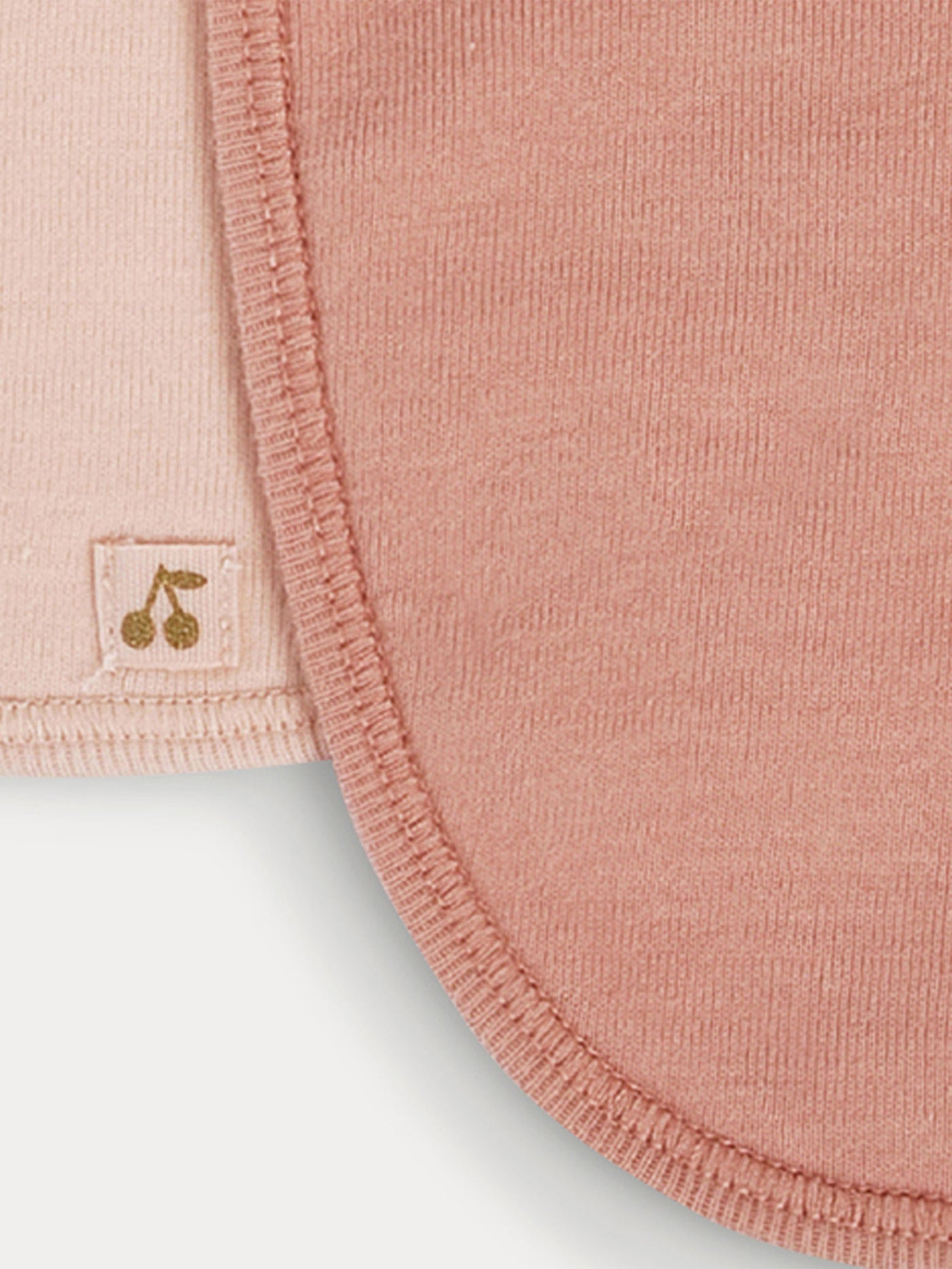 Set of Three Cotton Bibs for Baby pale pink