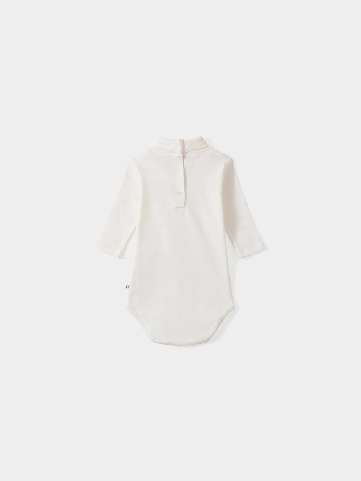 Baby Turtleneck Onesie milk white