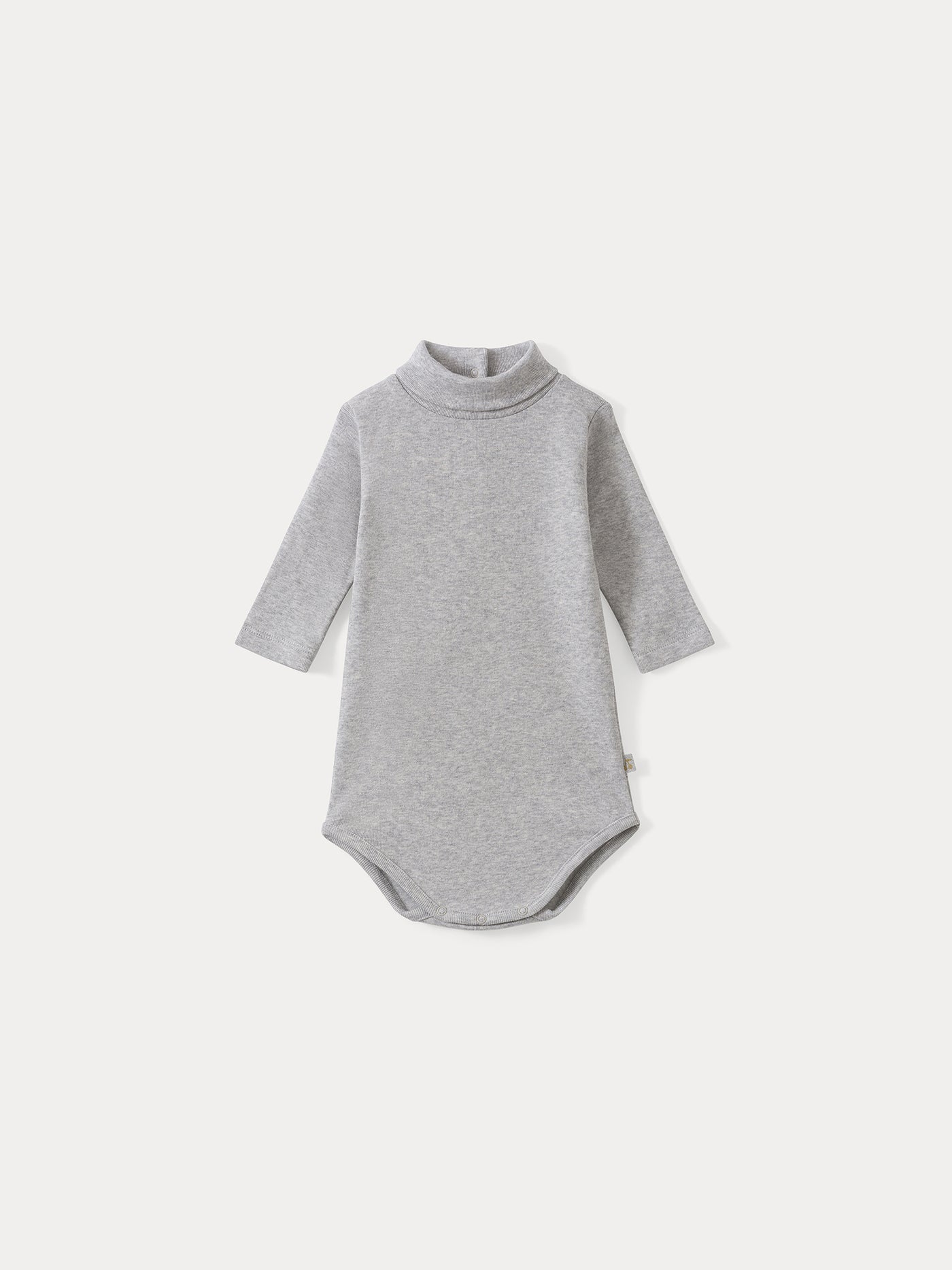 Baby Turtleneck Onesie heathered gray