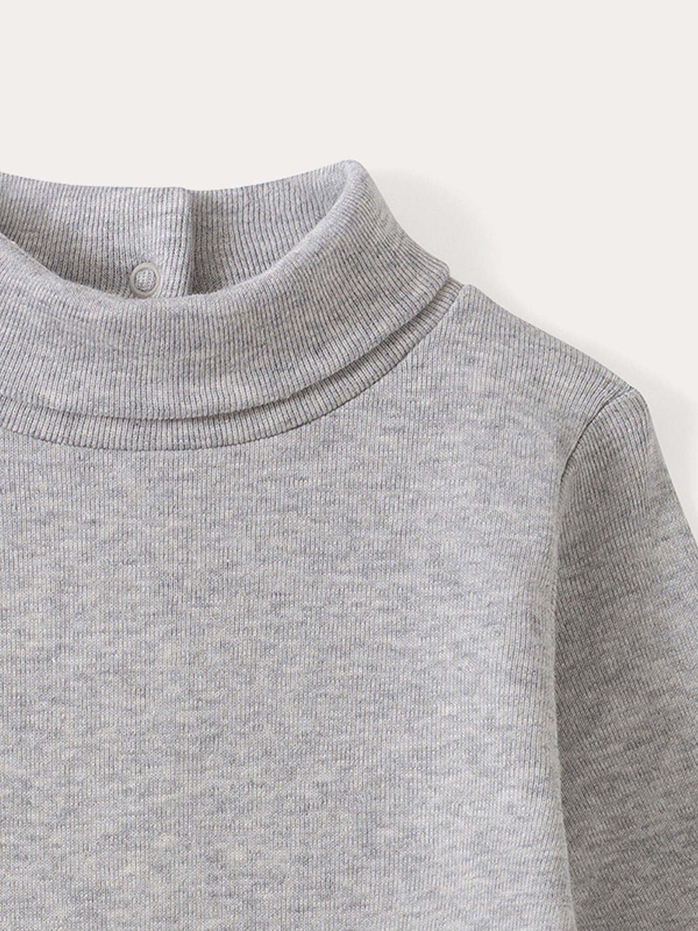 Baby Turtleneck Onesie heathered gray