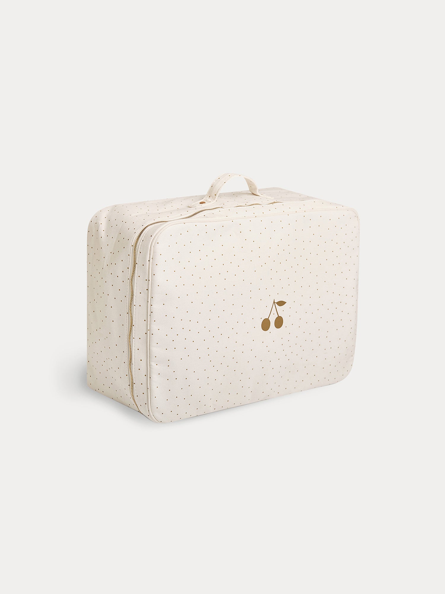 ボンポワン Bonpoint スーツケース ゴールド ポーチ ケースオフホワイト Baby Coated Cotton Large Suitcase gold | baby essentials • Bonpoint