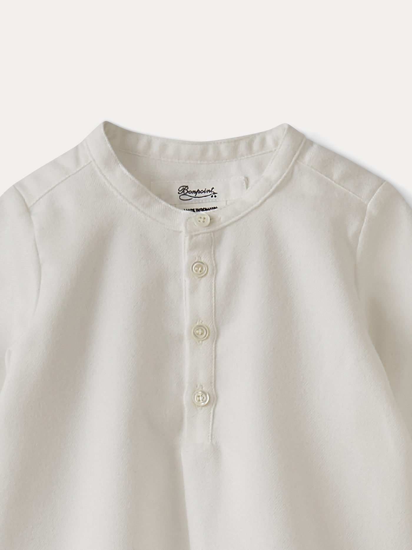 Baby Organic Cotton Shirt milk white