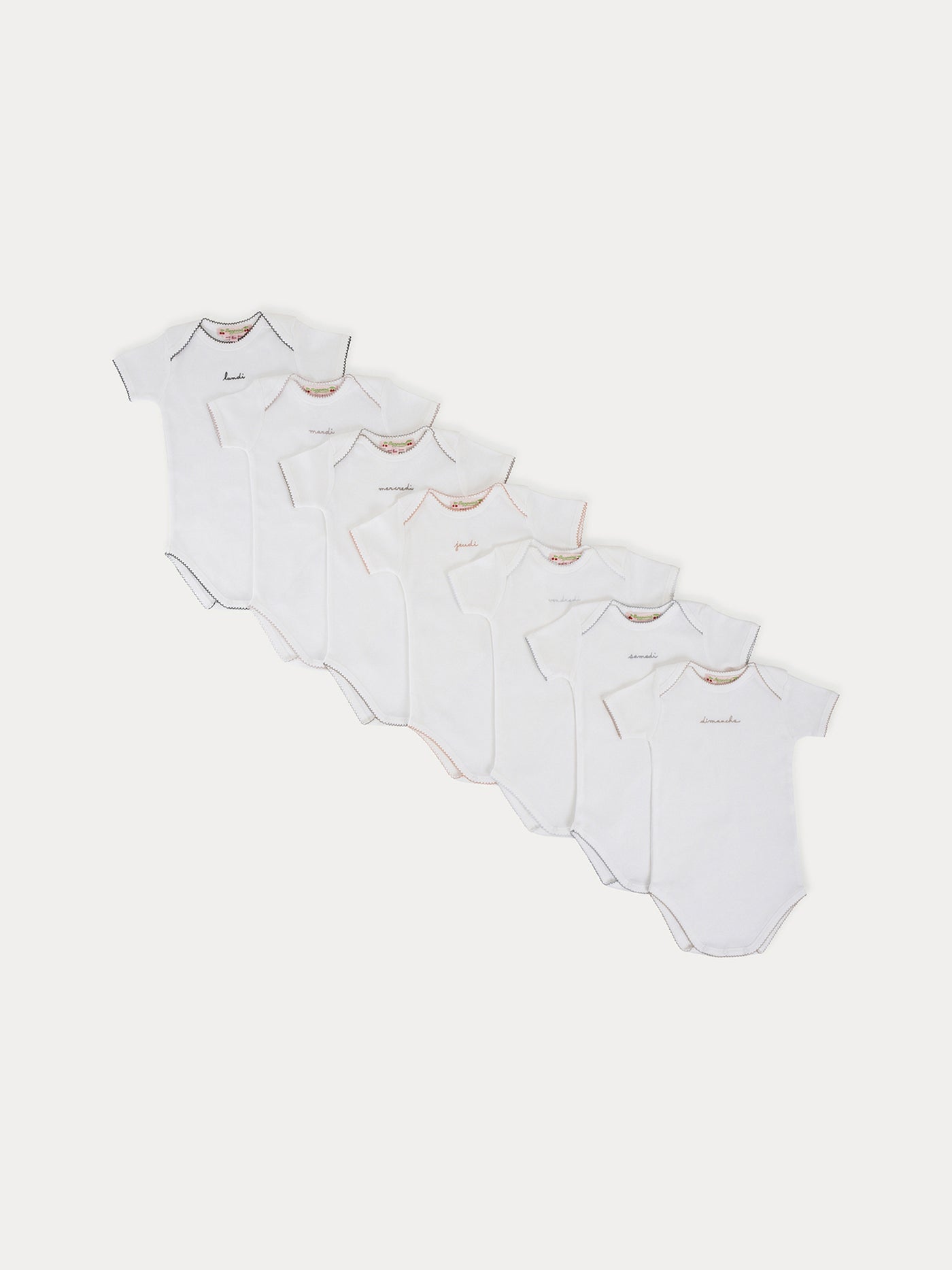 Signature suitcase and weekly short-sleeve bodysuits