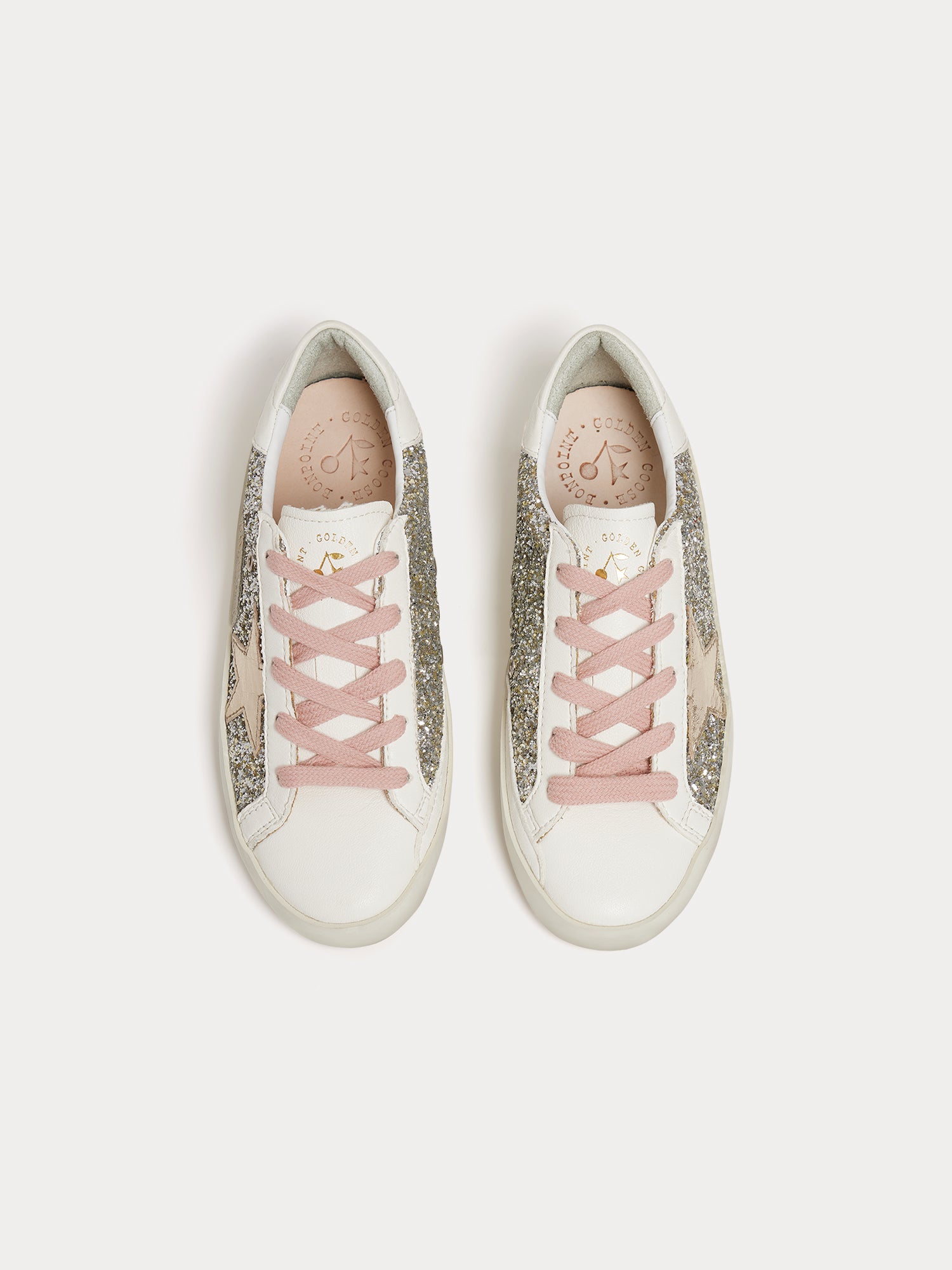 Bonpoint(ボンポワン)★SS2024★コラボ★GOLDEN GOOSE(25〜27) Bonpoint x Golden Goose white high-top sneakers