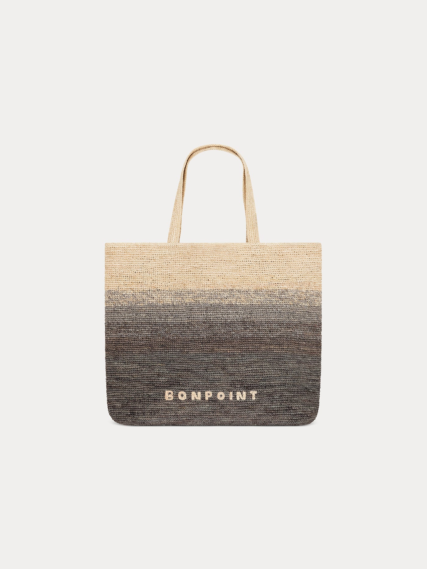 Hand-woven raphia tote bag