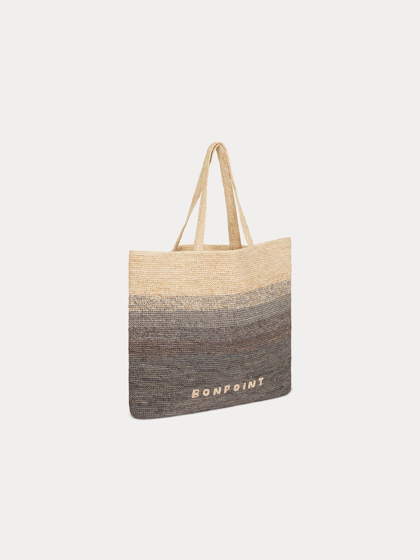 Hand-woven raphia tote bag