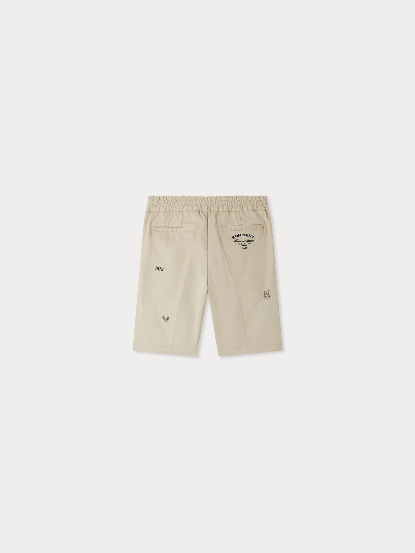 Christian embroidered shorts