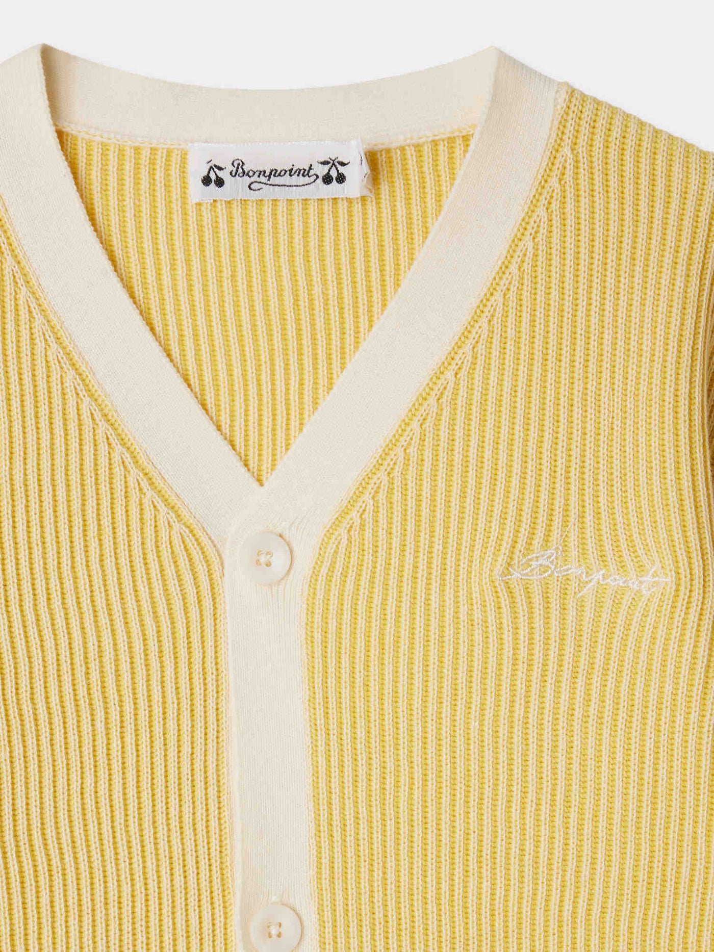 Albert ribbed cardigan with embroideries