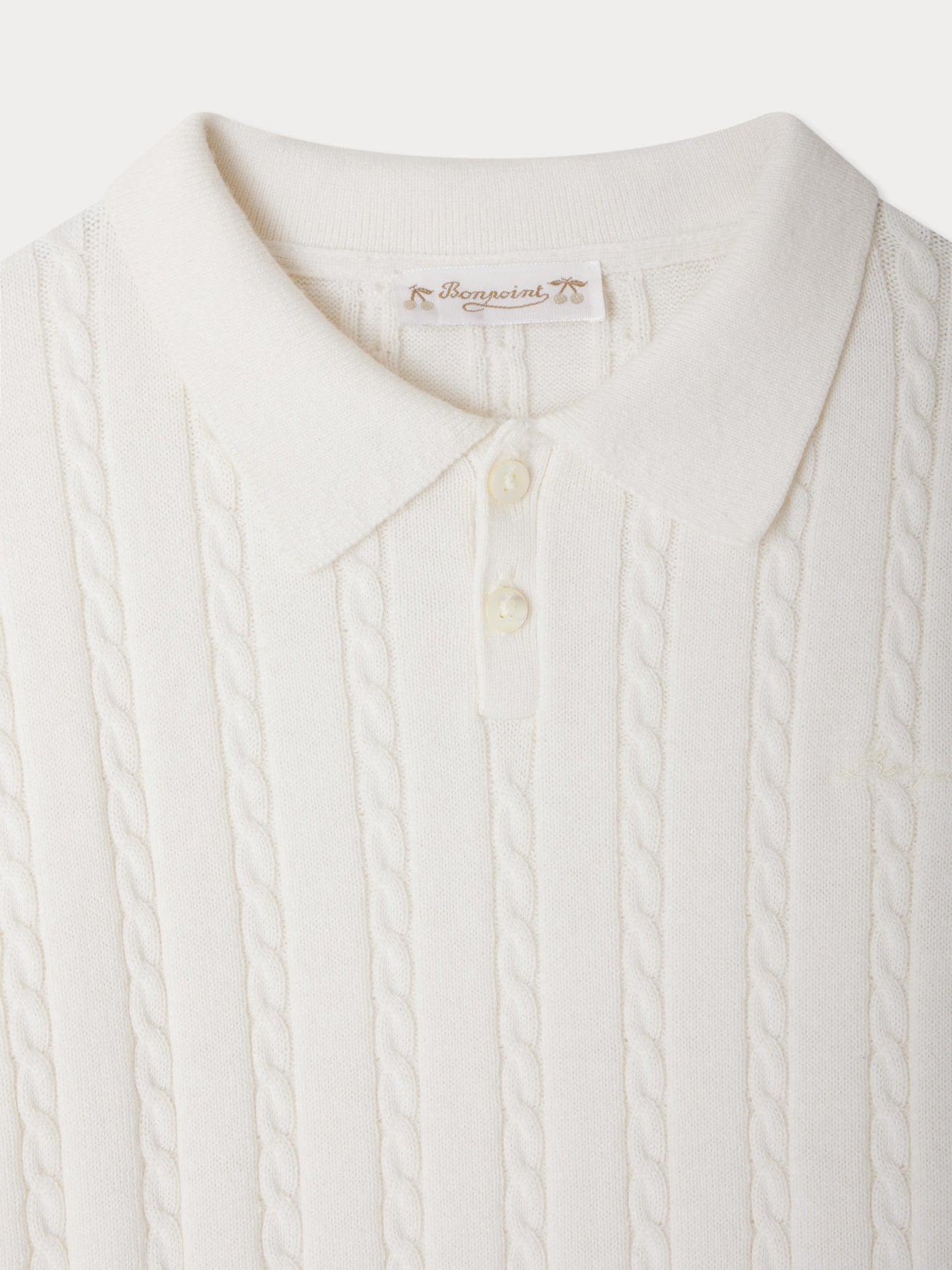 Elendir cashmere polo with cables