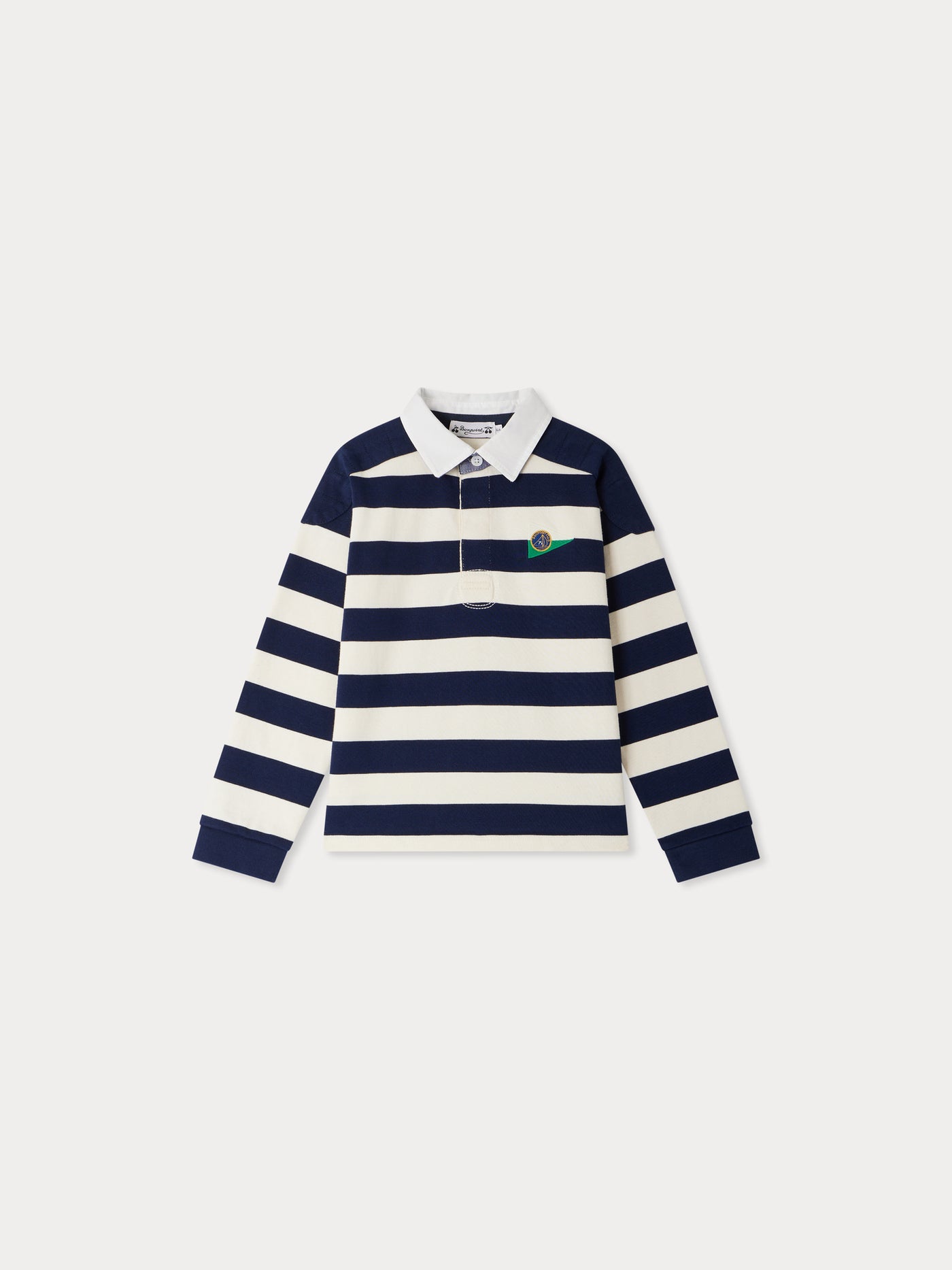 Edman striped polo in organic cotton