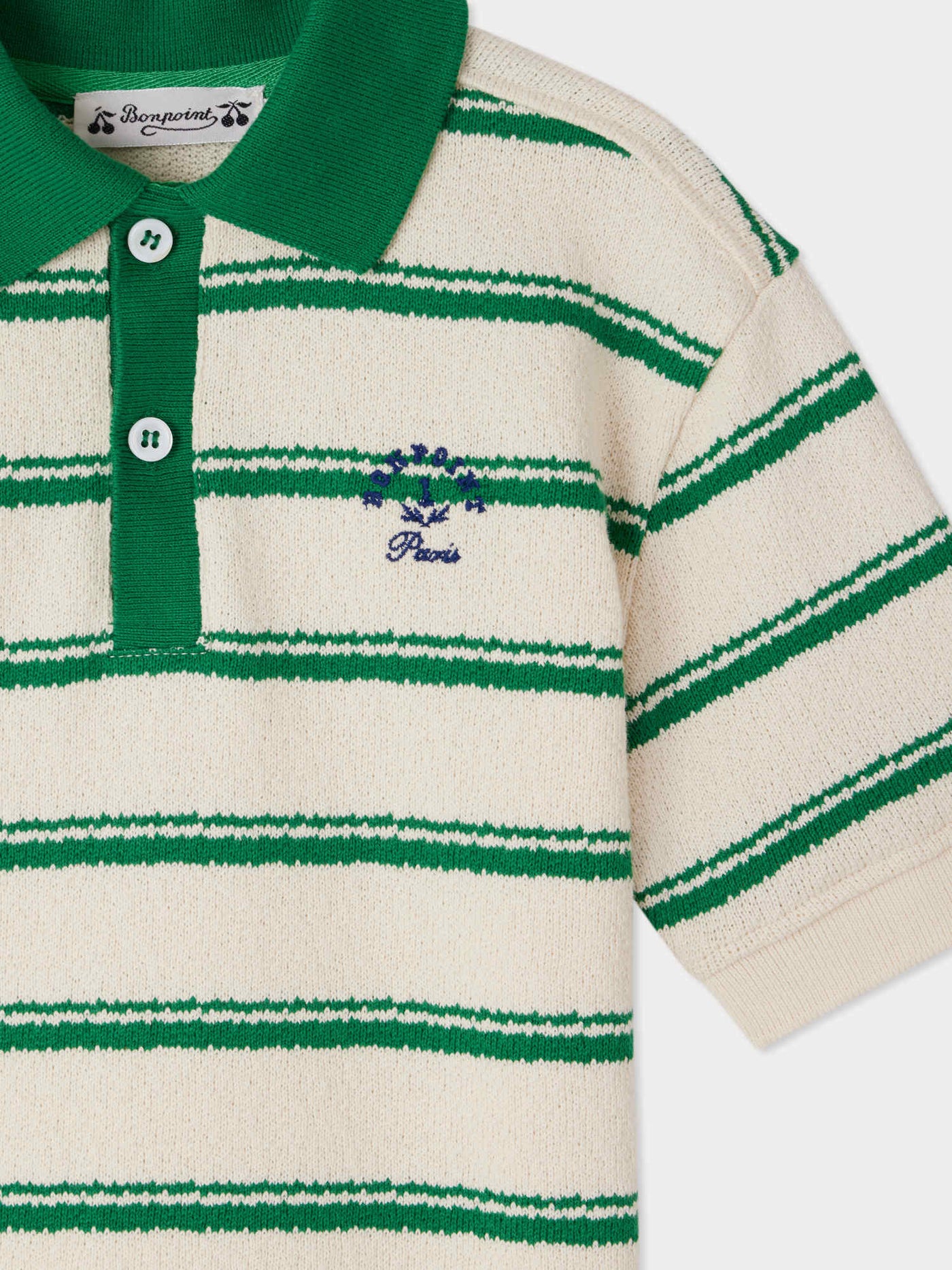 Edell embroidered polo with stripes