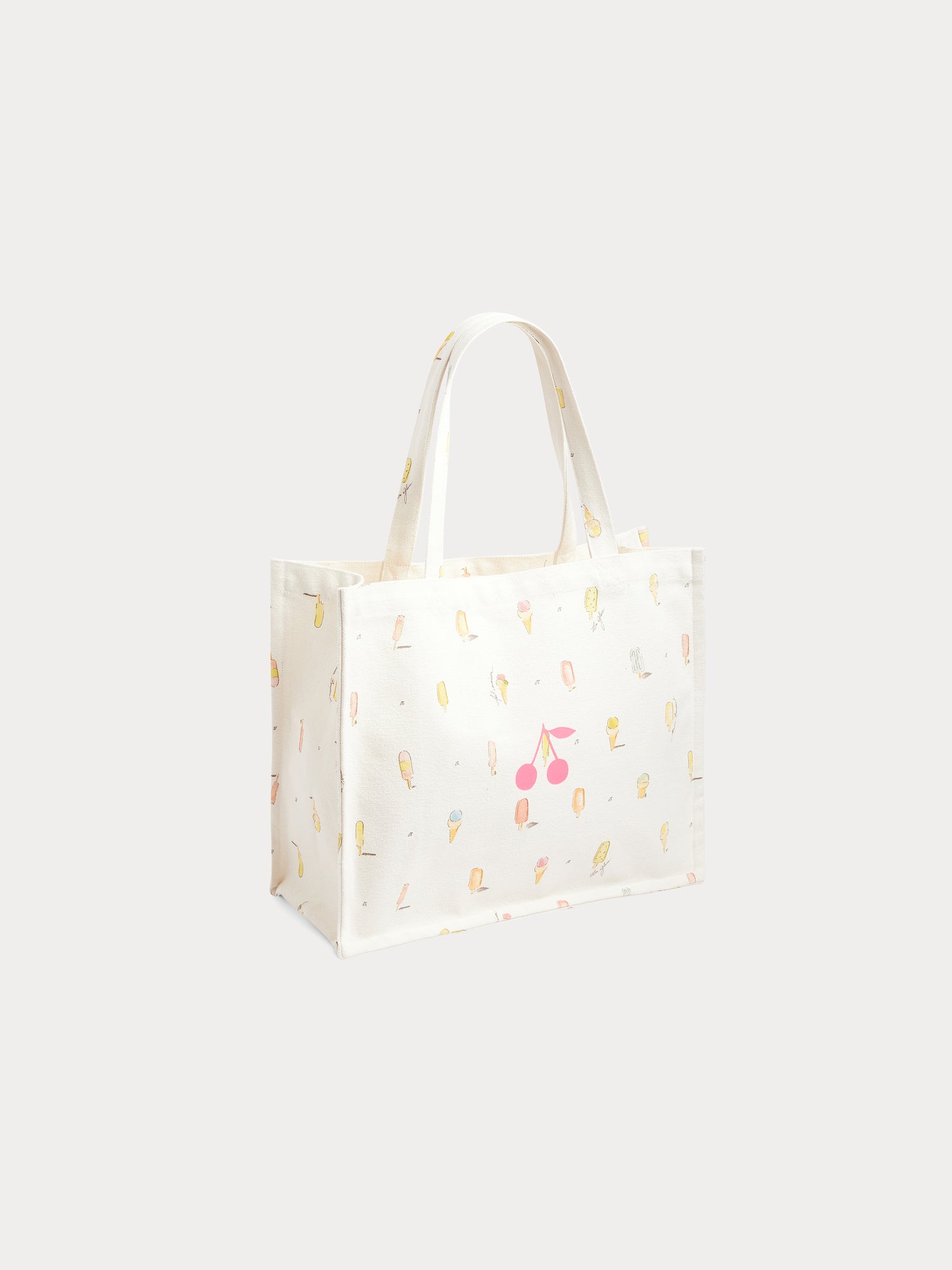 LE ABONNE [配送/関税込み] BONA BAG OFF WHITE Emiko reversible tote bag with ice-cream print • Bonpoint