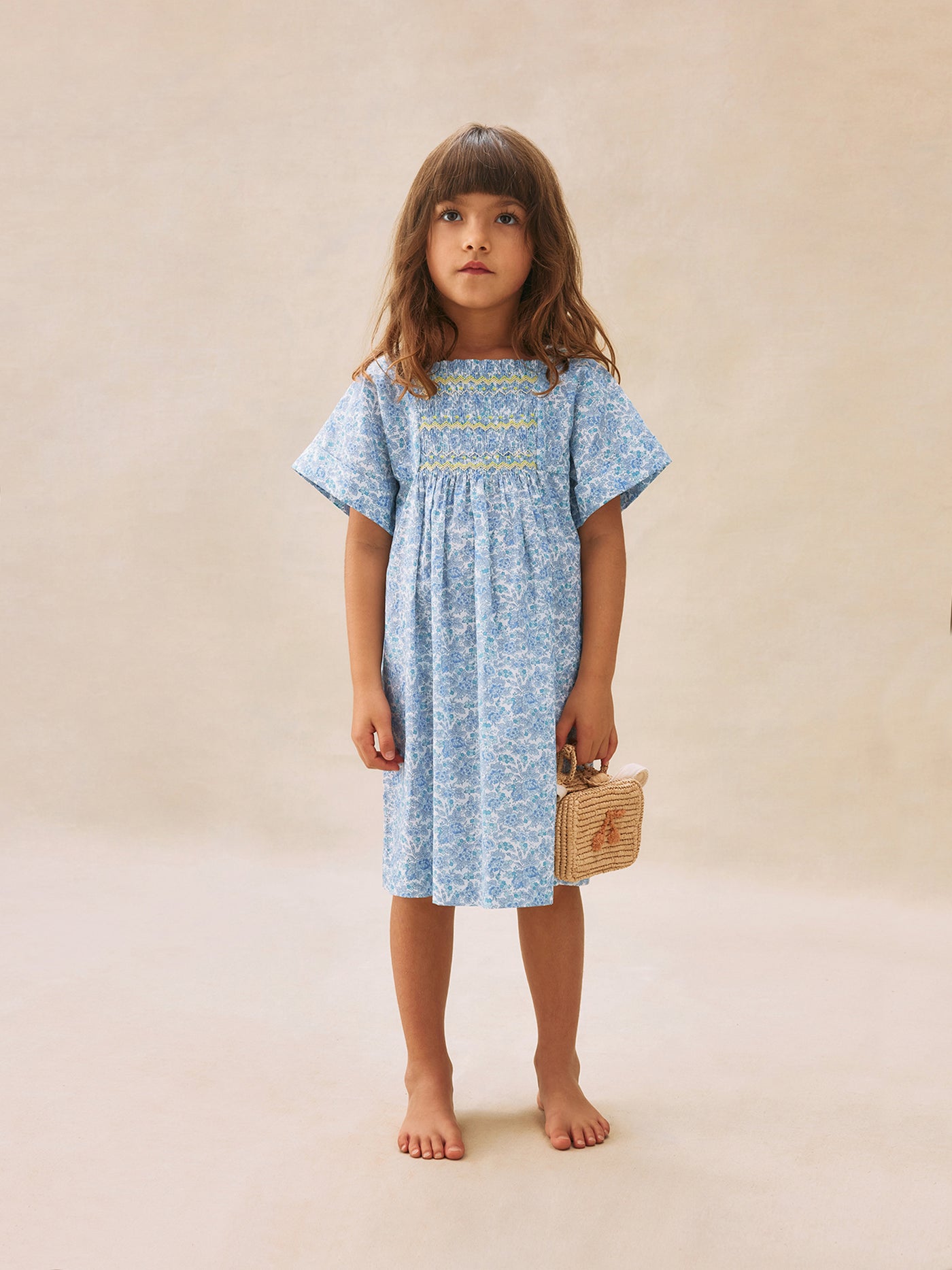 Paysanne smocked dress made with Liberty fabrics