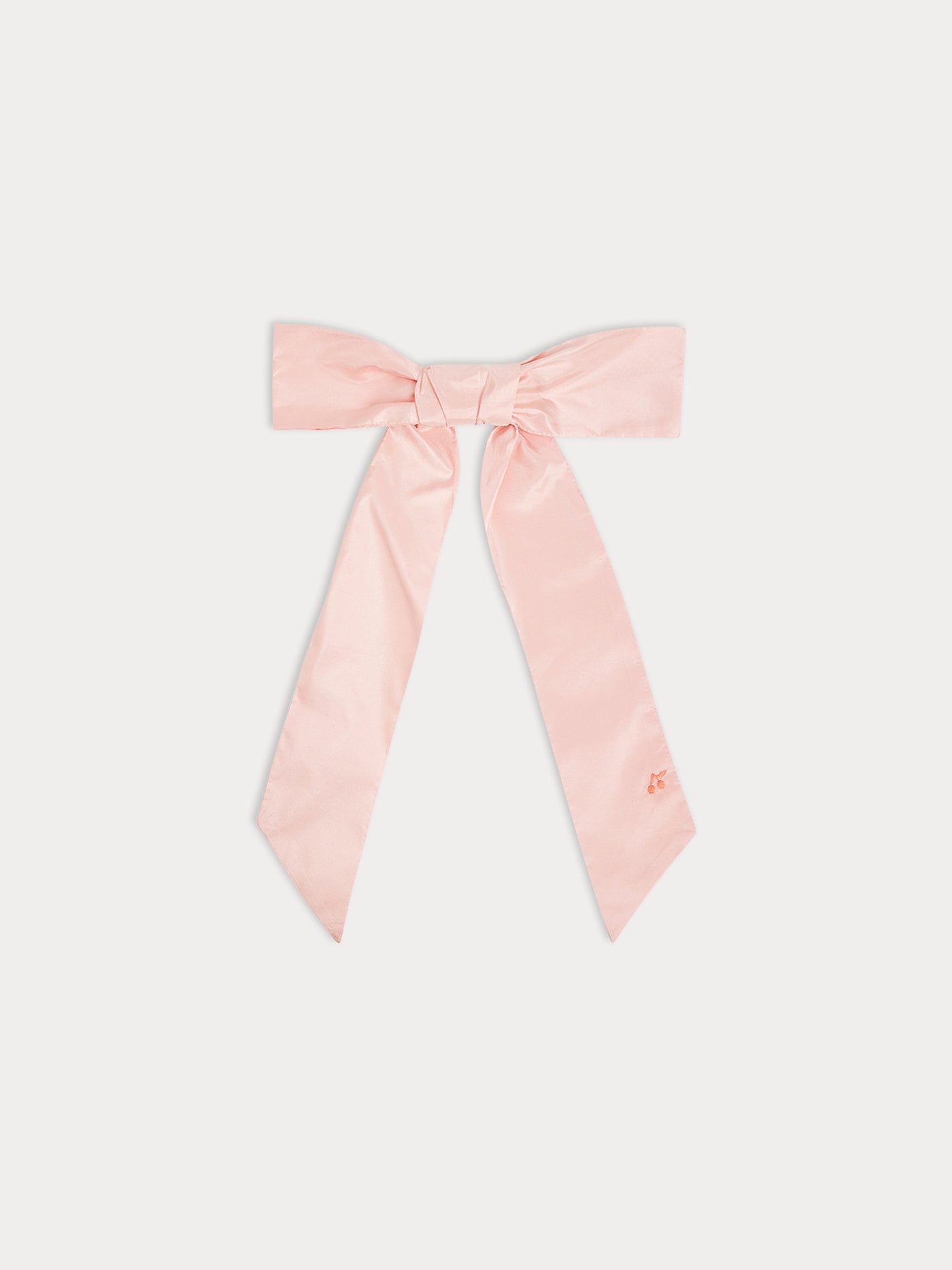 Domina hair clip with pink silk bow