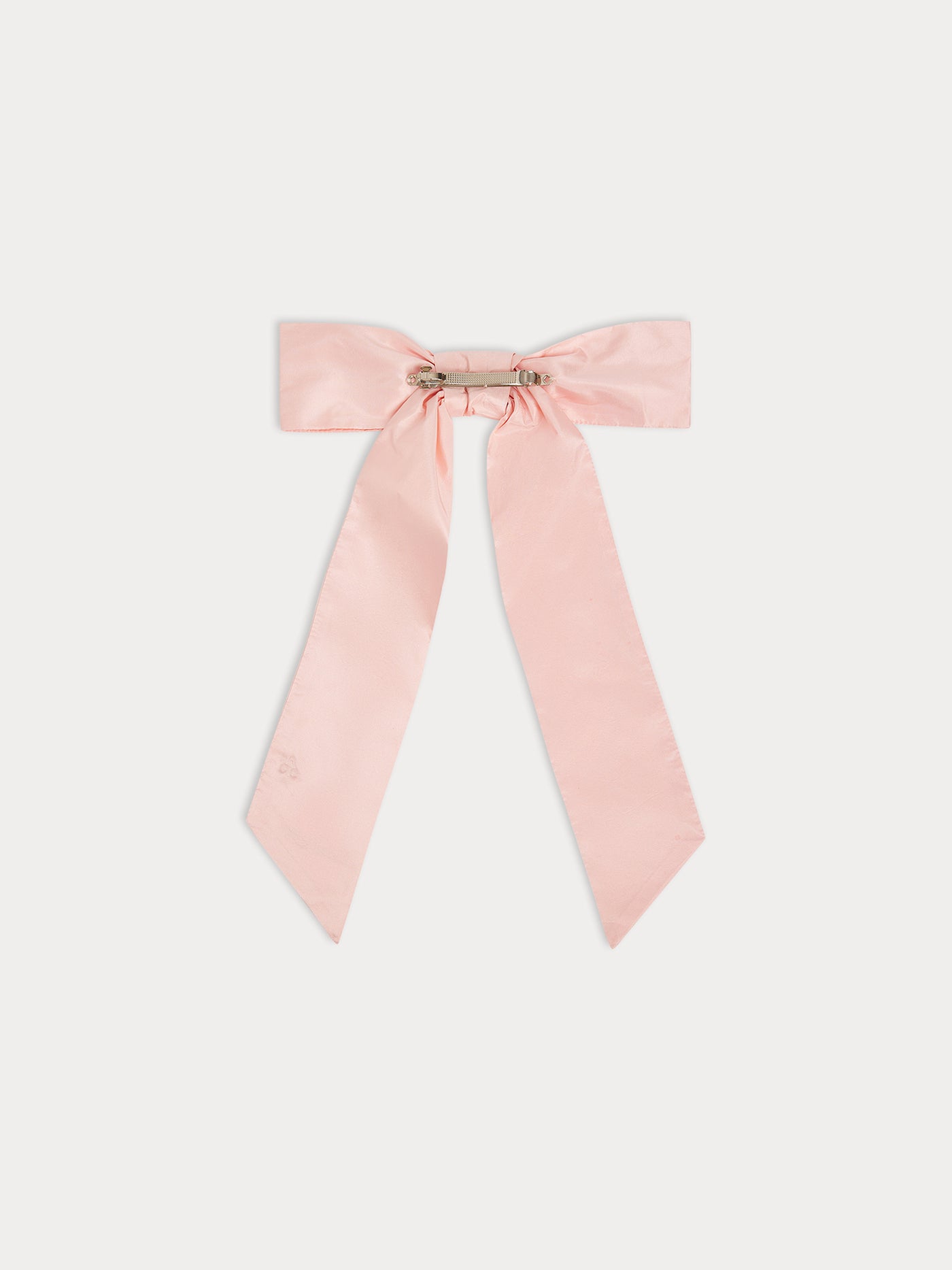 Domina hair clip with pink silk bow