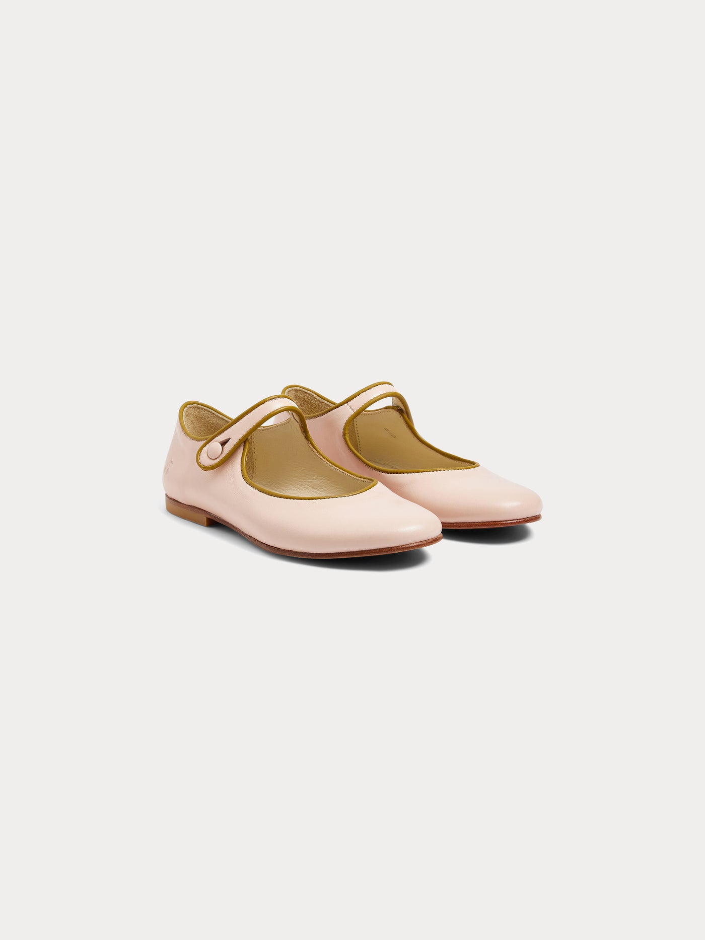 Ella mary janes in powder pink leather