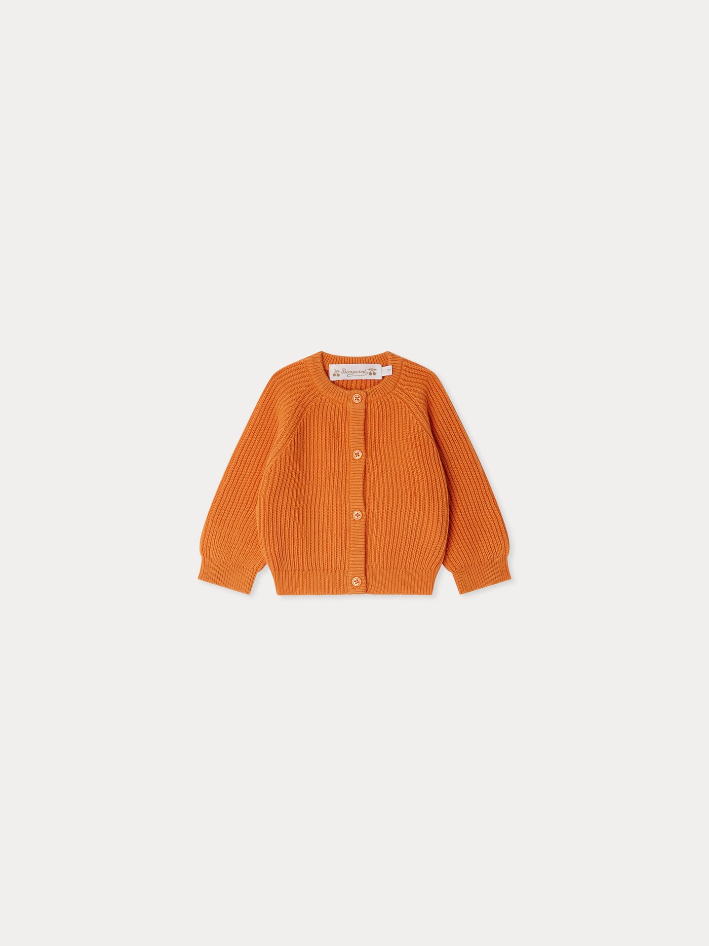 Giusto ribbed cardigan in orange