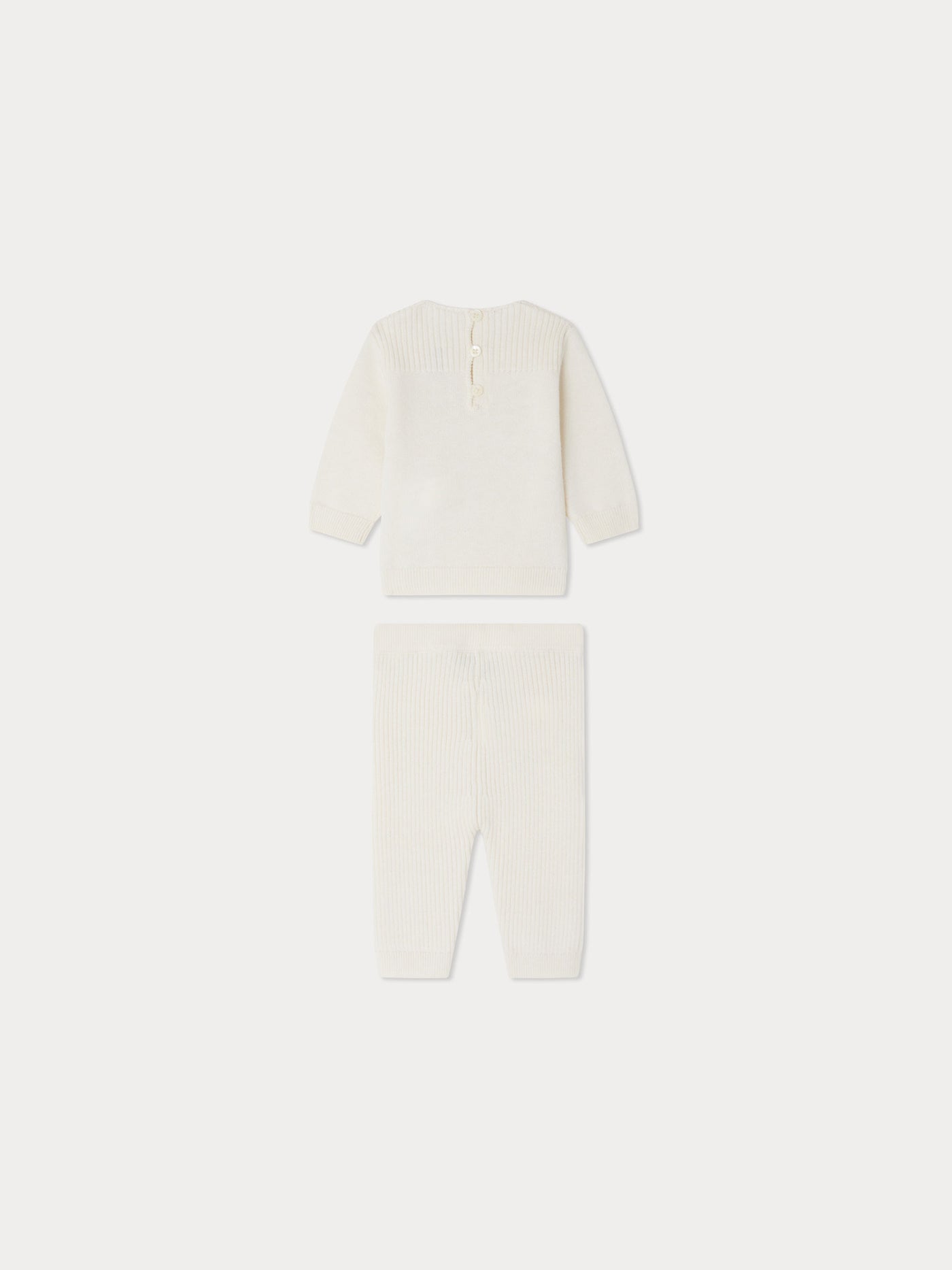 Atimy embroidered set in wool and cotton
