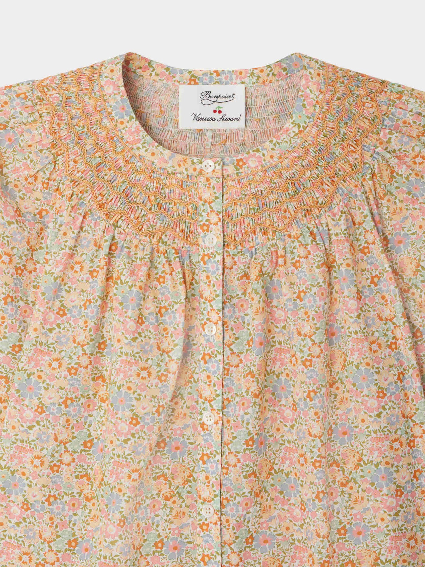 Bonpoint x Vanessa Seward Estivale smocked blouse made with Liberty fabrics