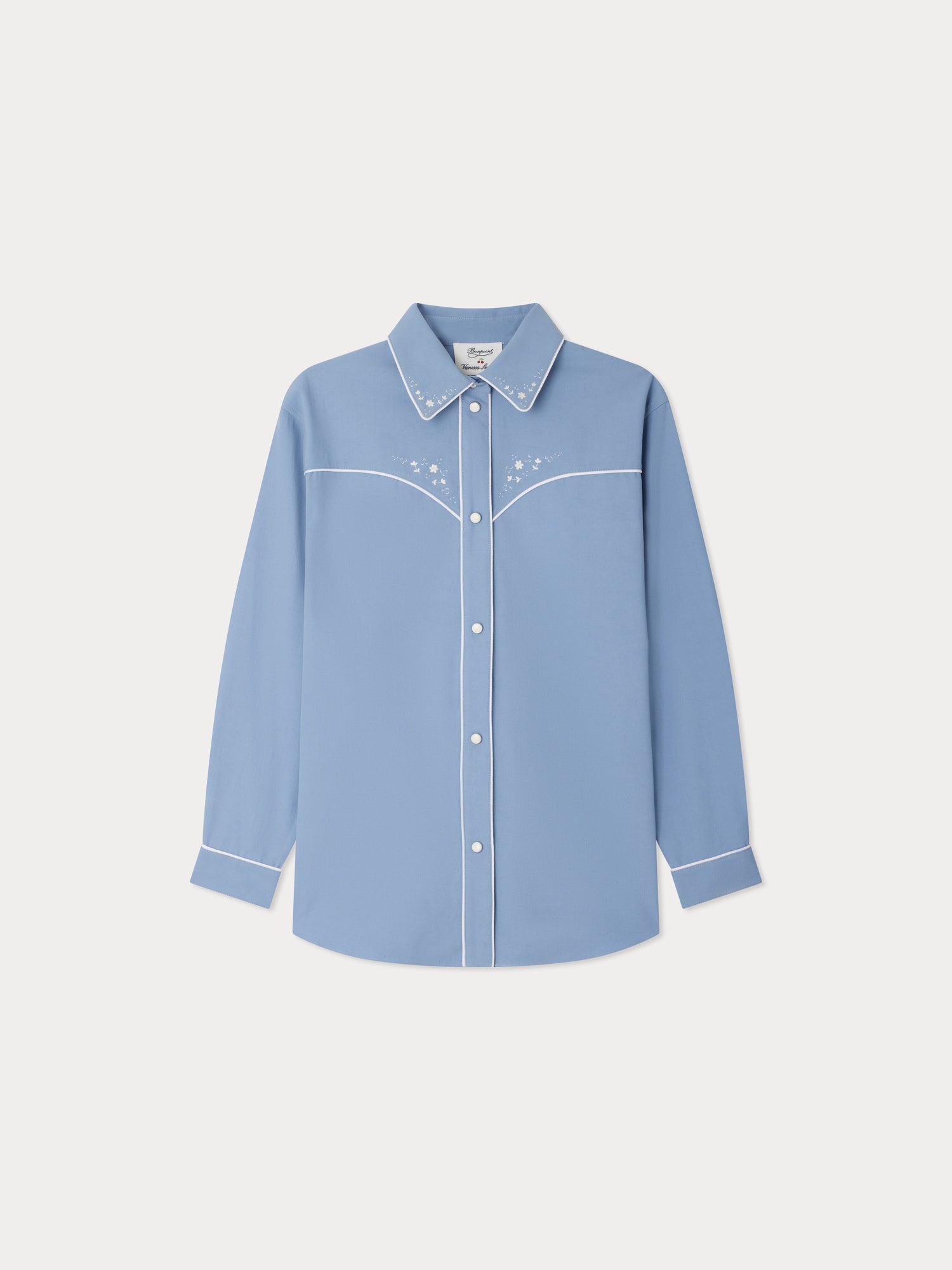 gingham check sleeve ribbon blouse – miele grande