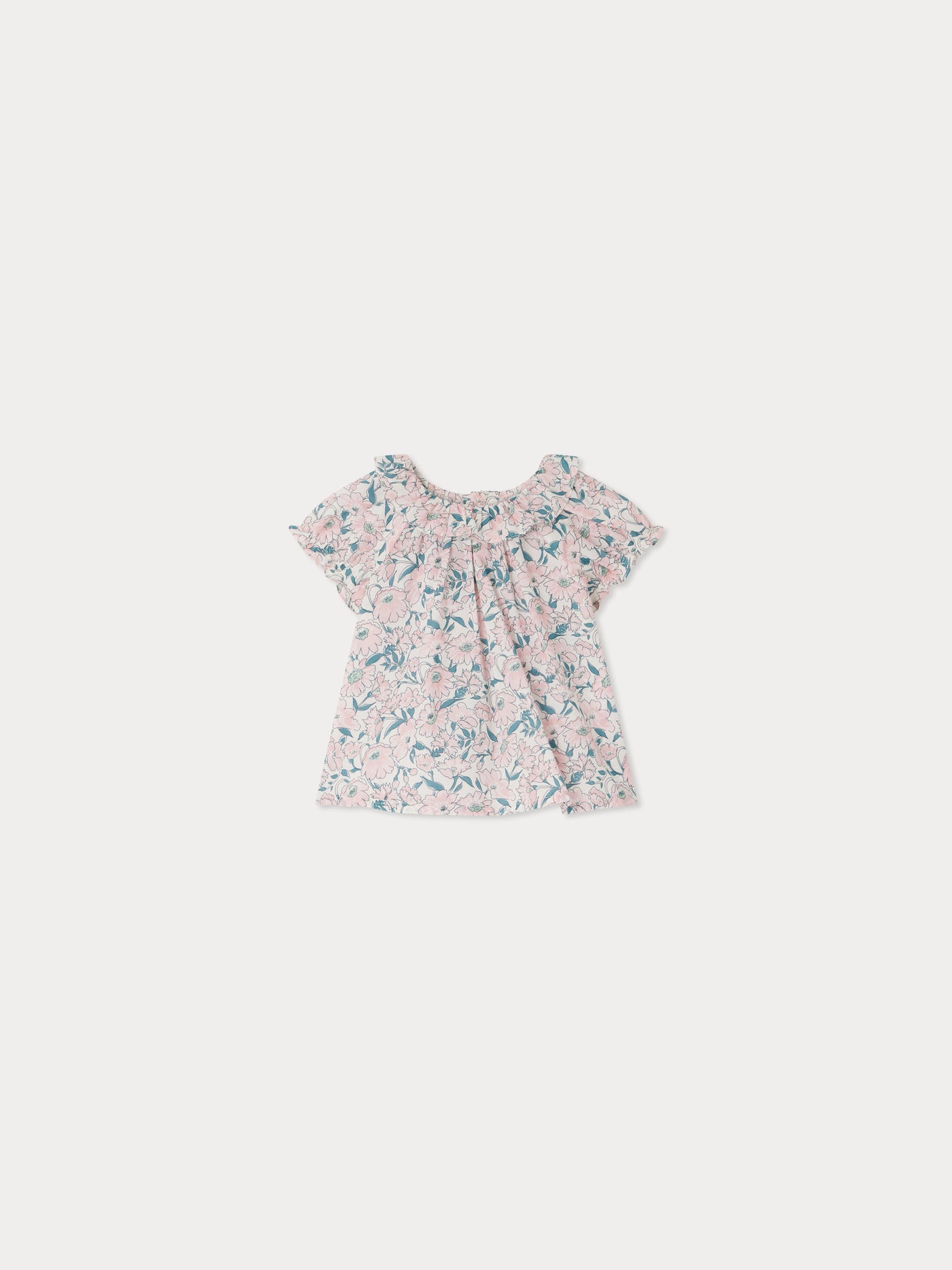 Lara blouse with a ruffled collar made with Liberty fabrics