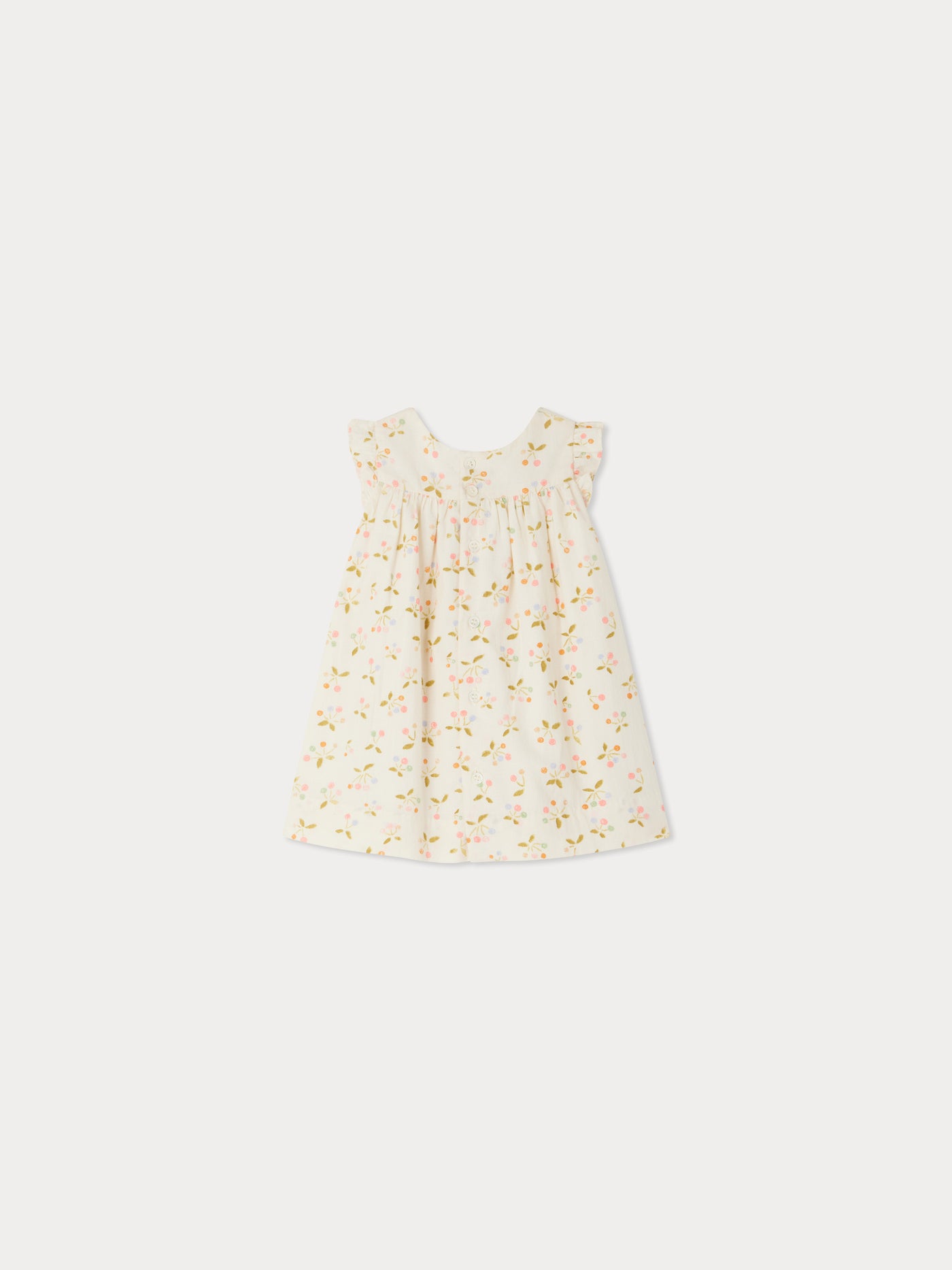 Clothibis smocked dress with cherry print