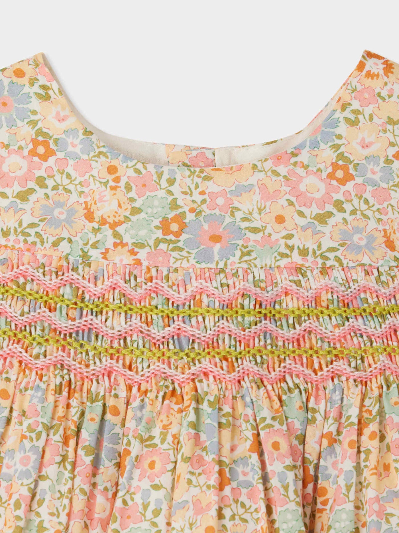 Maruska smocked dress made with Liberty fabrics