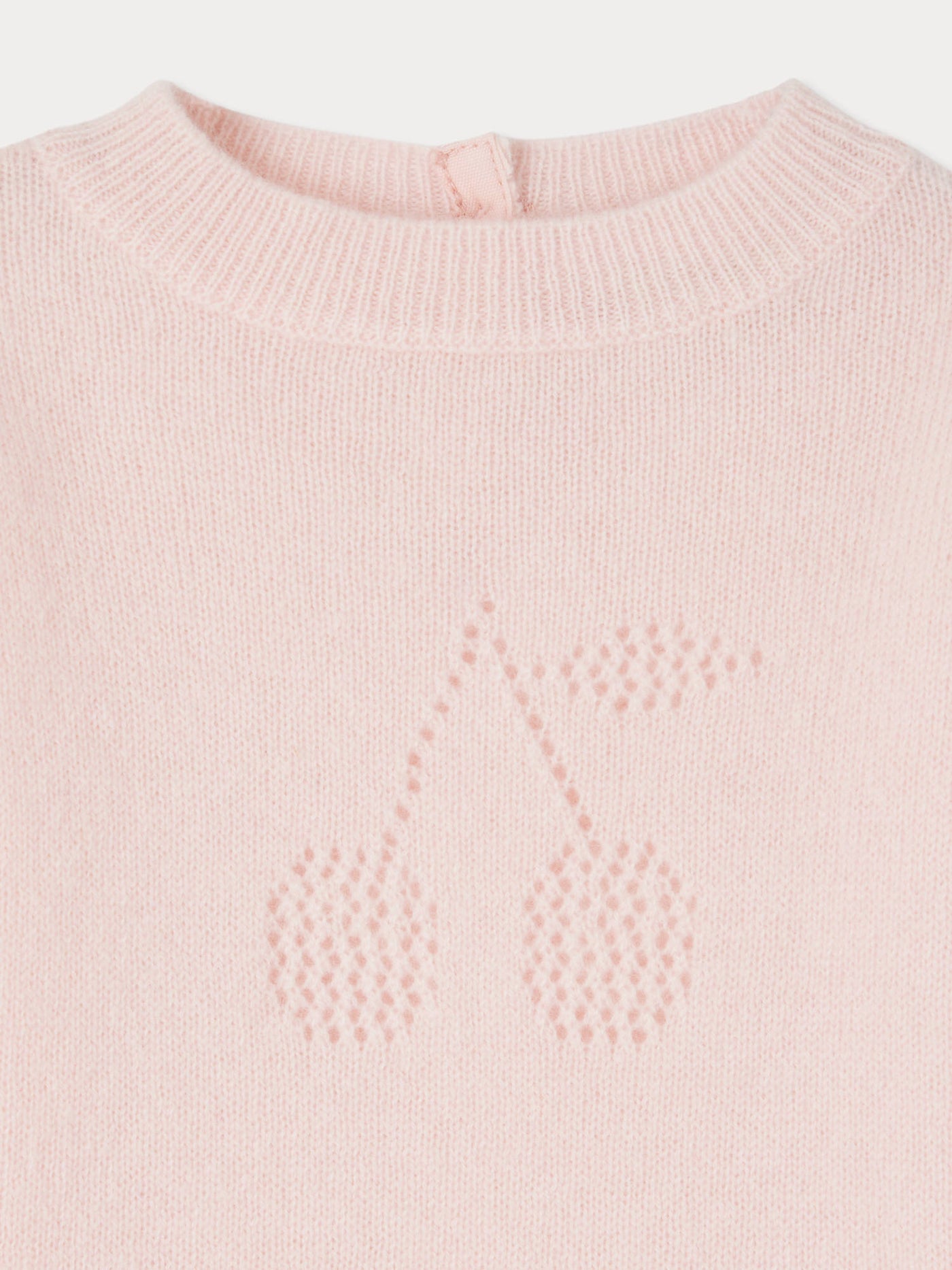 Emiliane cashmere sweater with openwork cherry pattern