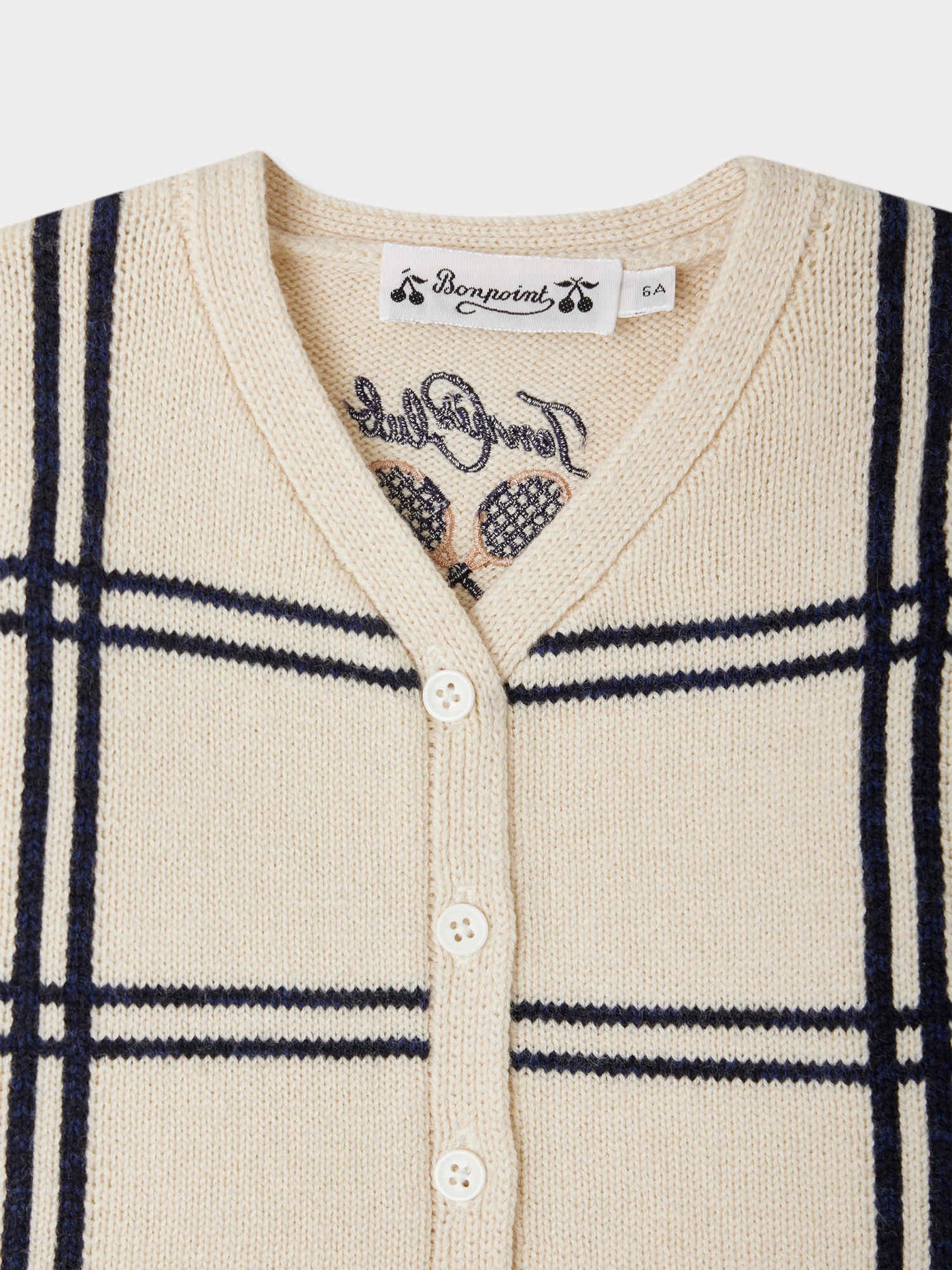 Tahiel wool and cotton ja cquard cardigan