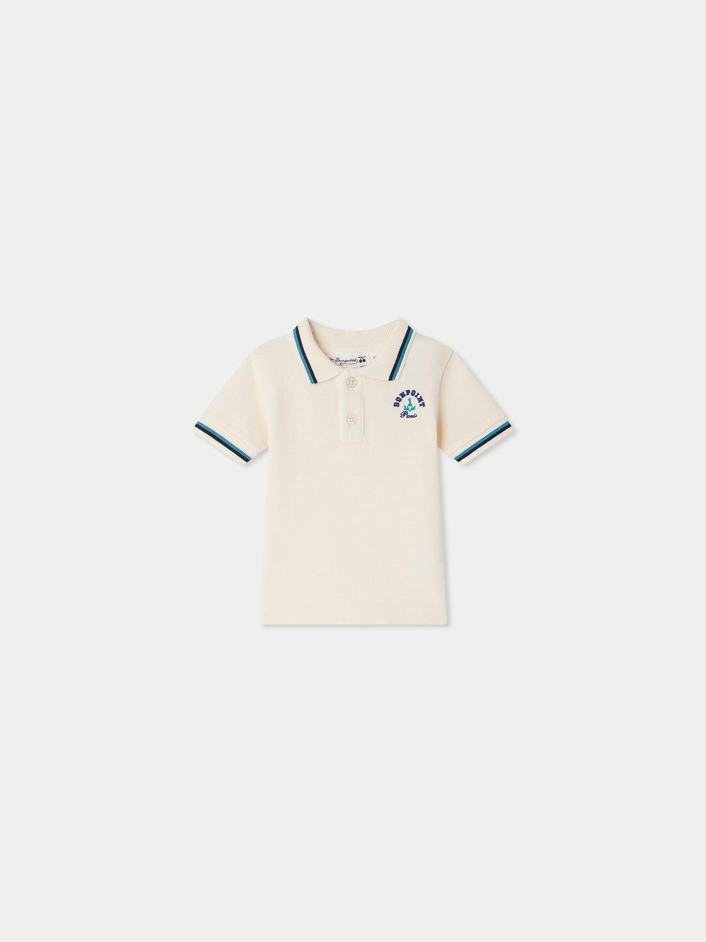 Finn embroidered polo in organic cotton