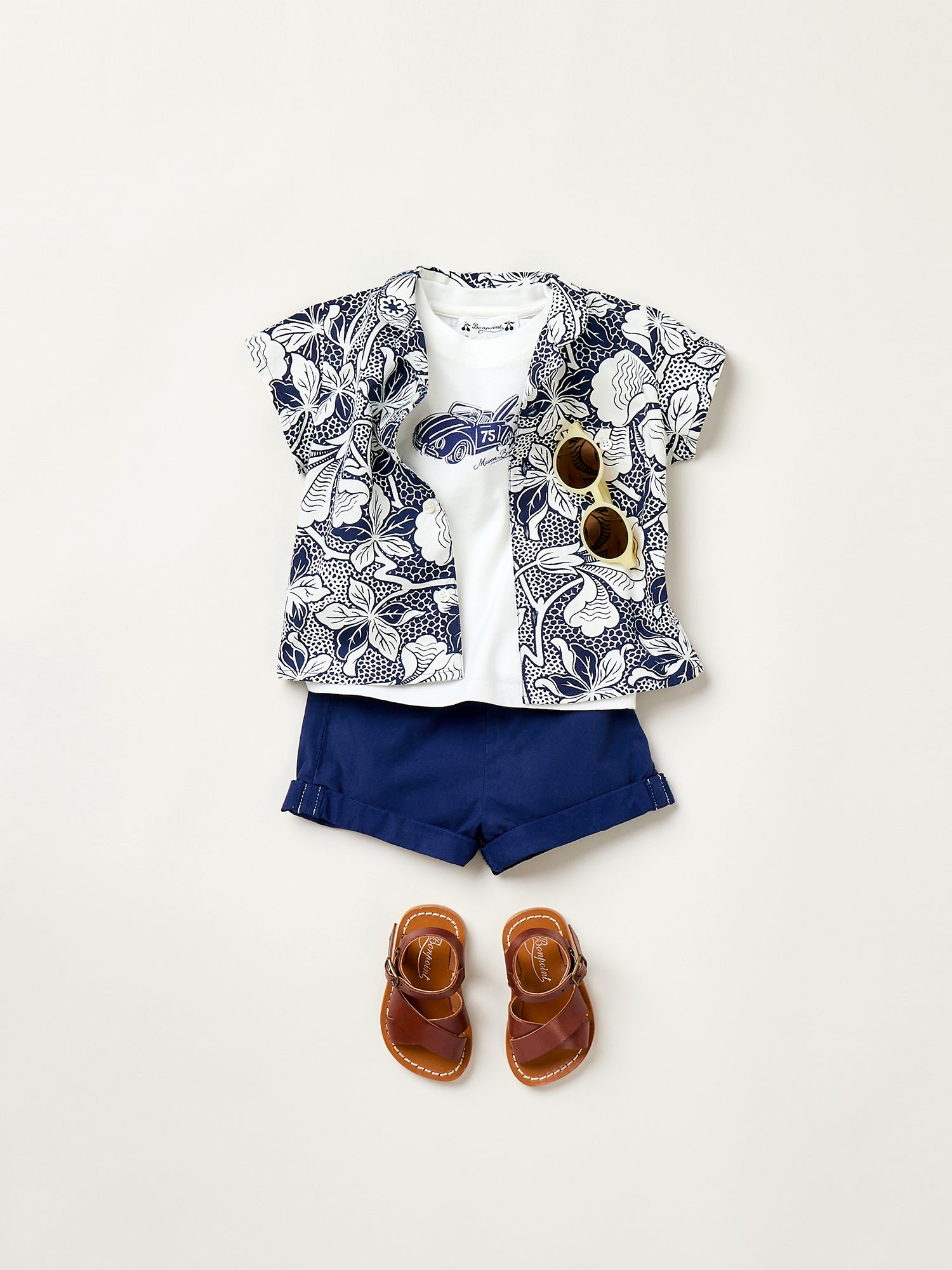 Tom t-shirt with car print in organic cotton • Bonpoint