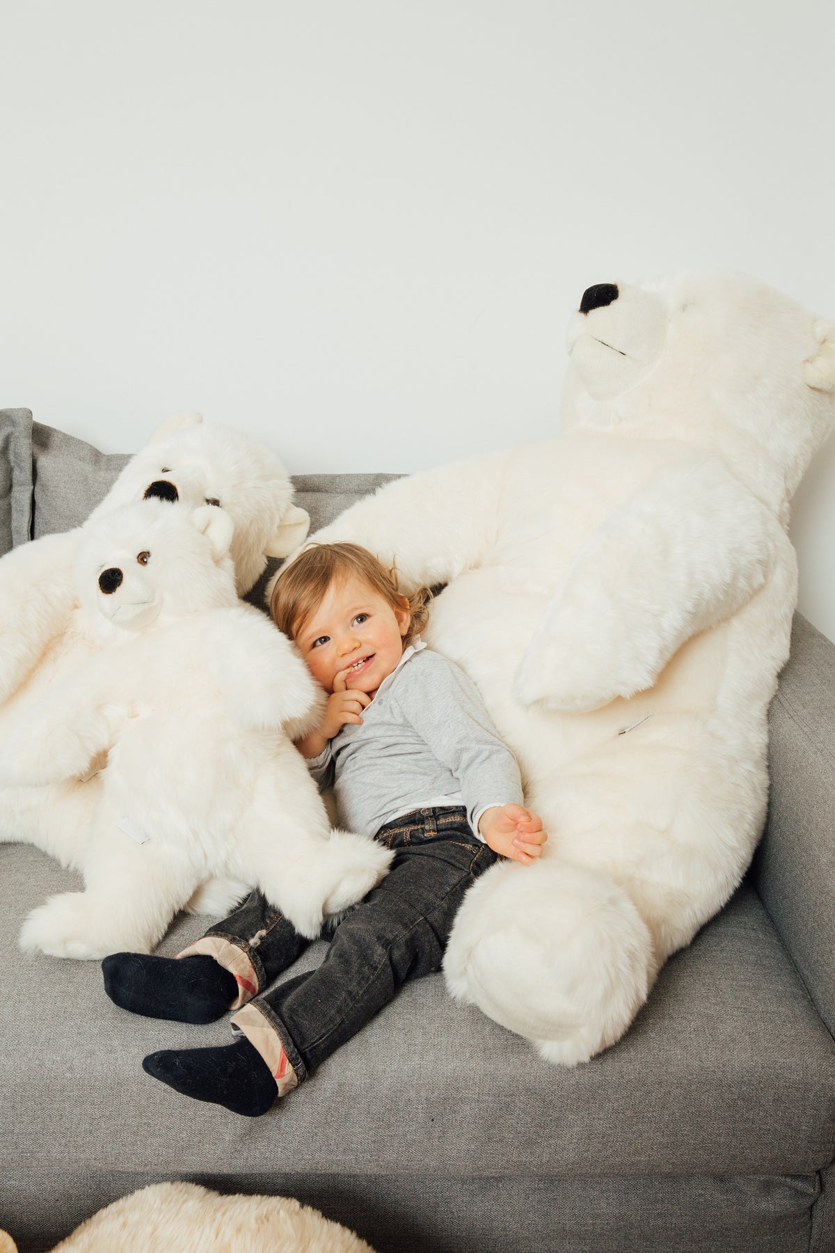 My Jules Bear plush white 100cm