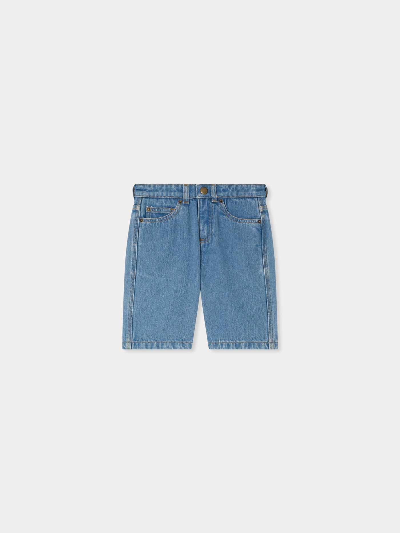 Elvio blue Bermuda shorts in organic cotton