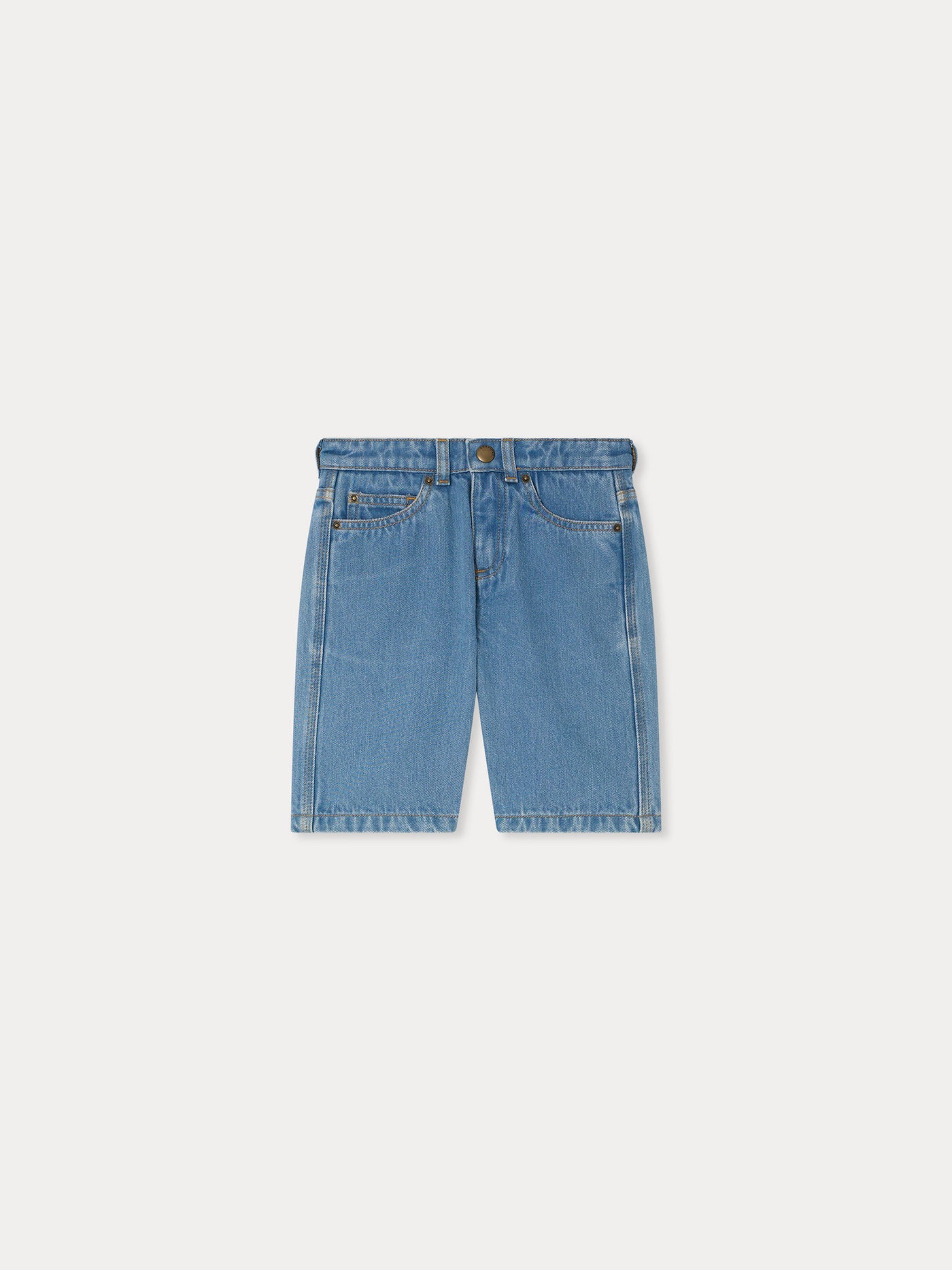 Elvio blue Bermuda shorts in organic cotton
