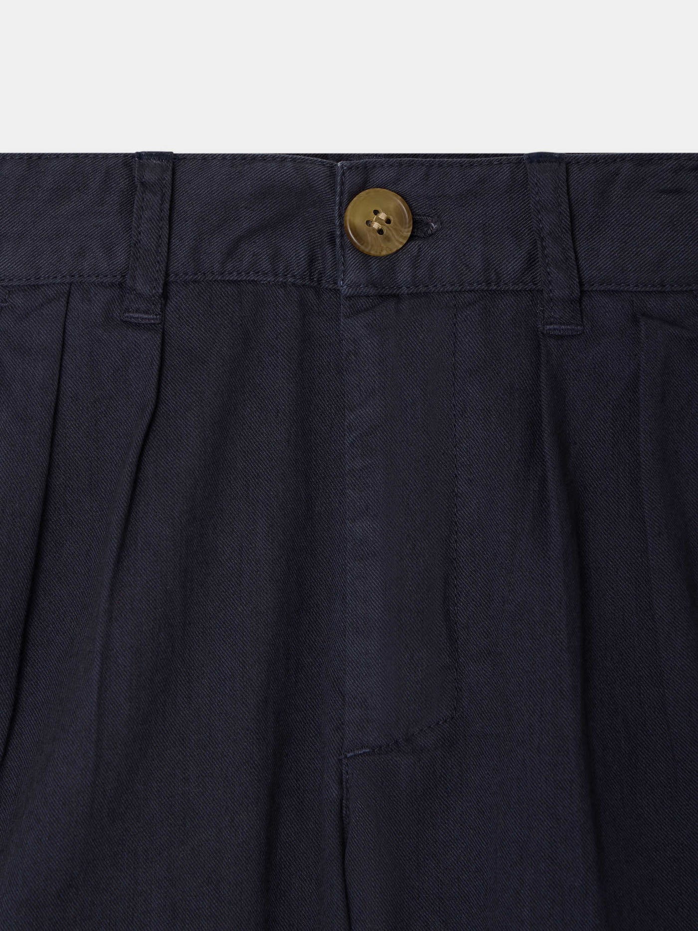 Charles navy blue chino bermuda shorts with pleats